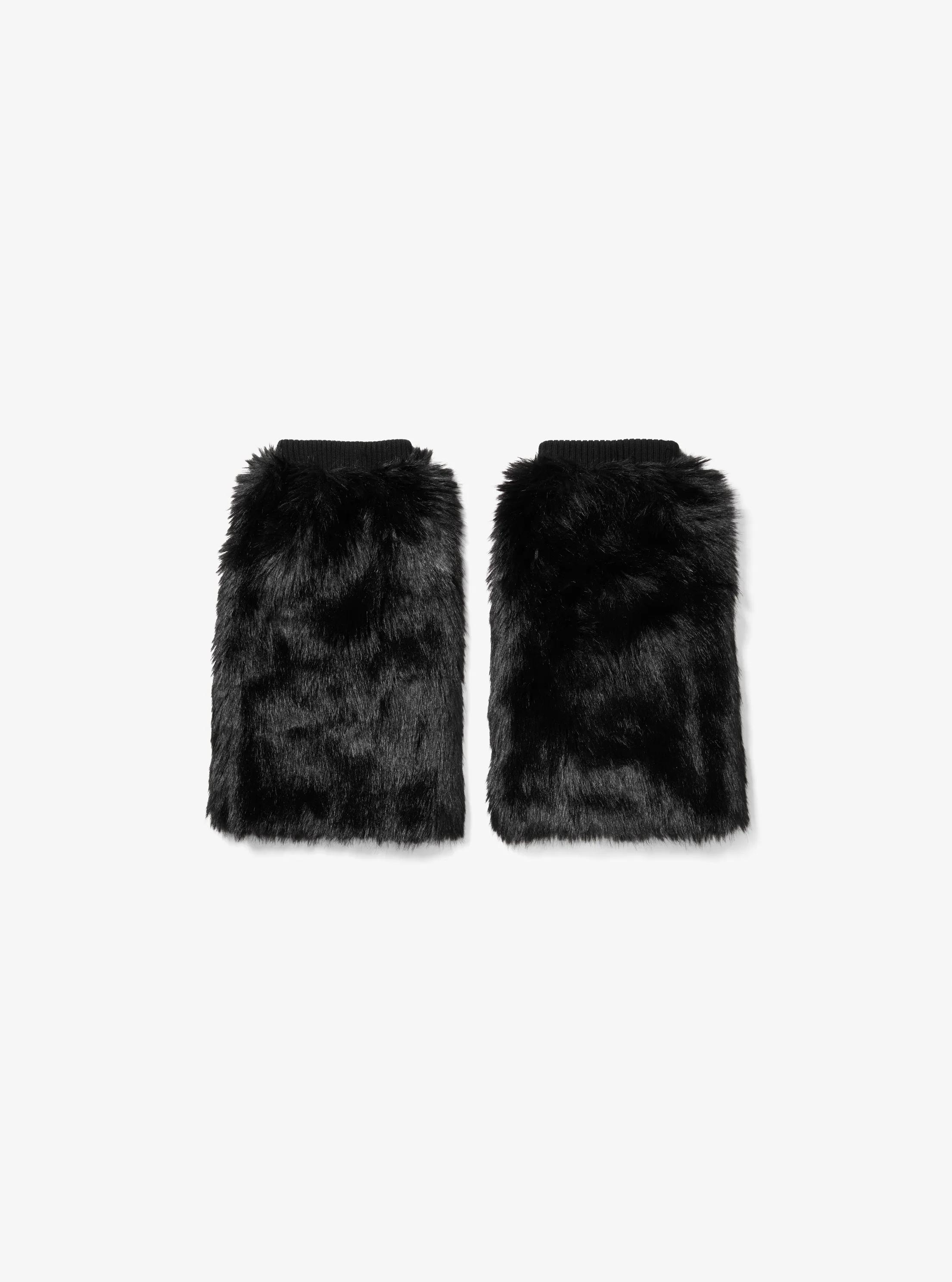 Faux Fur and Wool Leg Warmers in BLACK/BLACK | Michael Kors