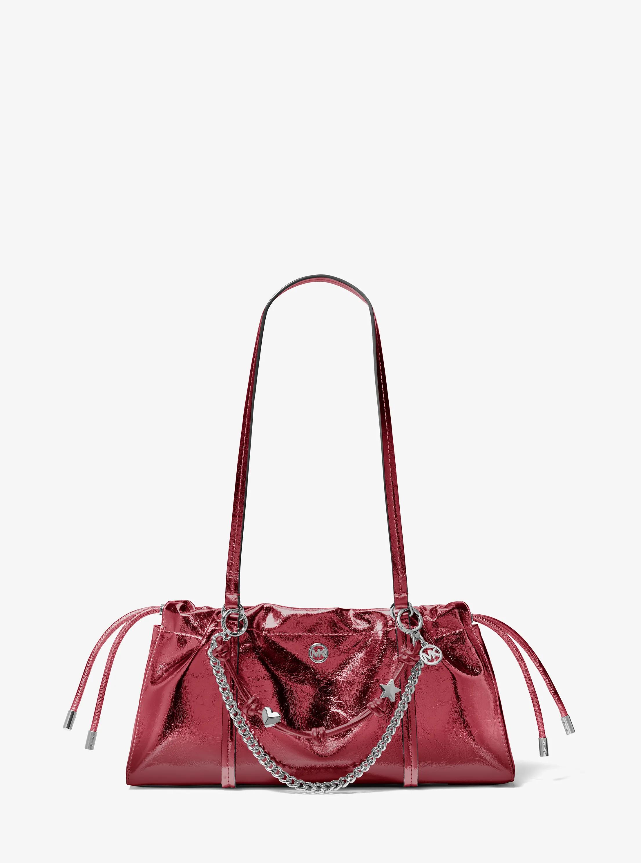 Matilda Small Cinched Shoulder Bag in MAROON | Michael Kors