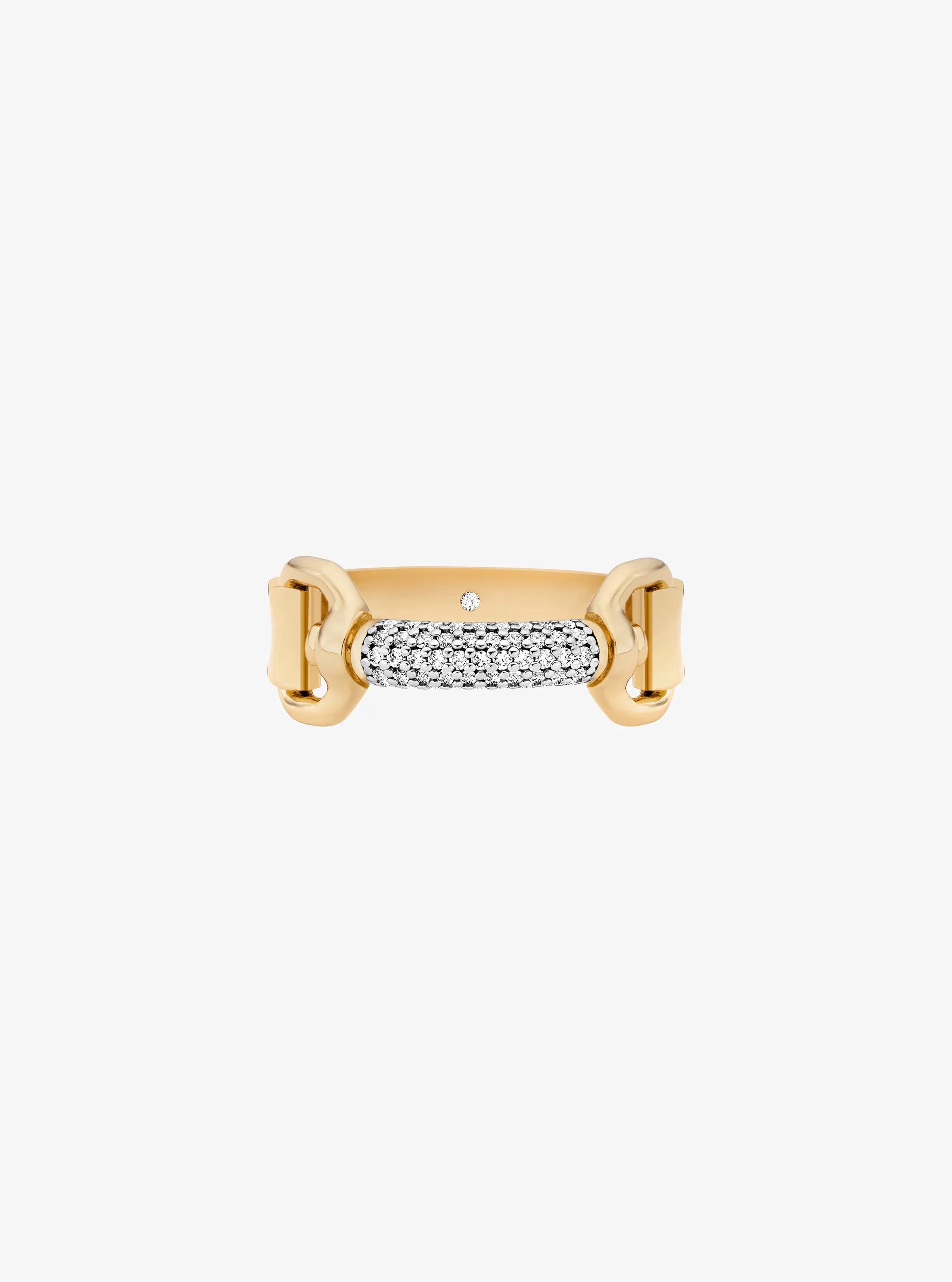 Pav&eacute; Horsebit Ring in GOLD | Michael Kors