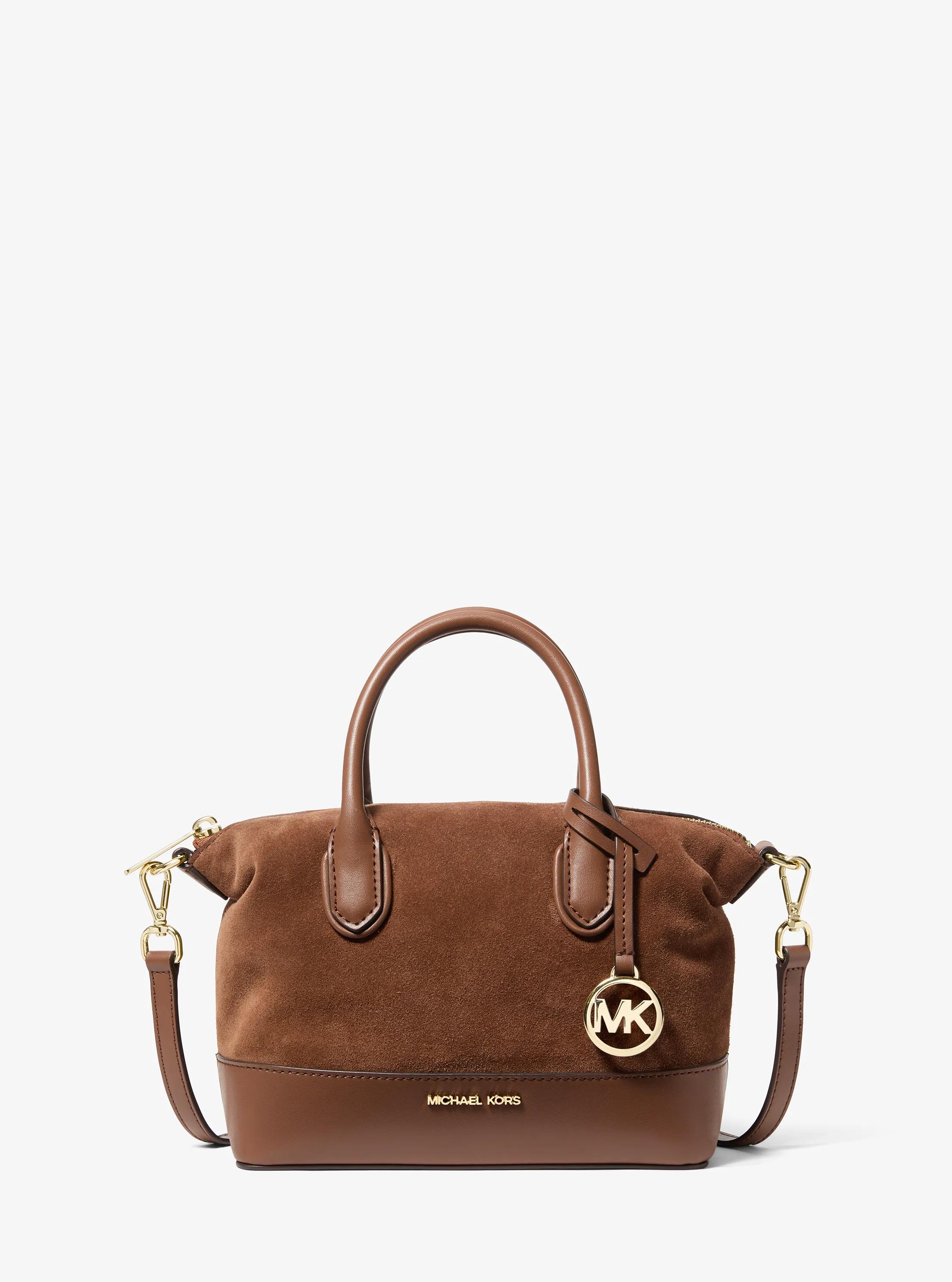 Hyde Small Suede Convertible Crossbody Bag in LUGGAGE | Michael Kors