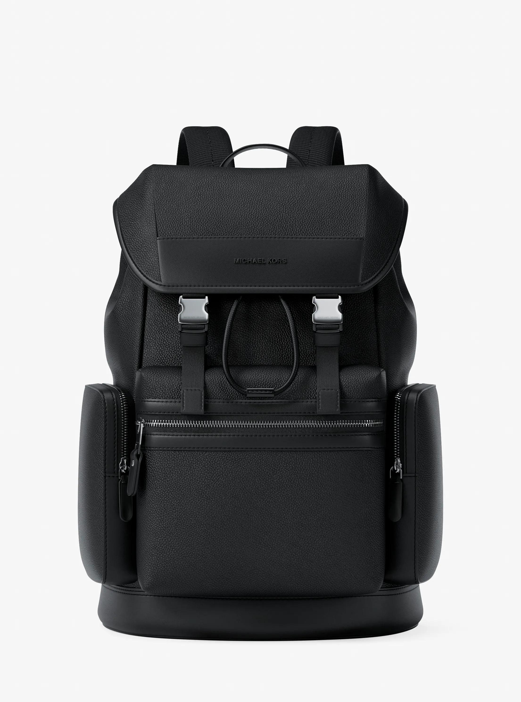 Jet Set Pebbled Leather Backpack in BLACK | Michael Kors