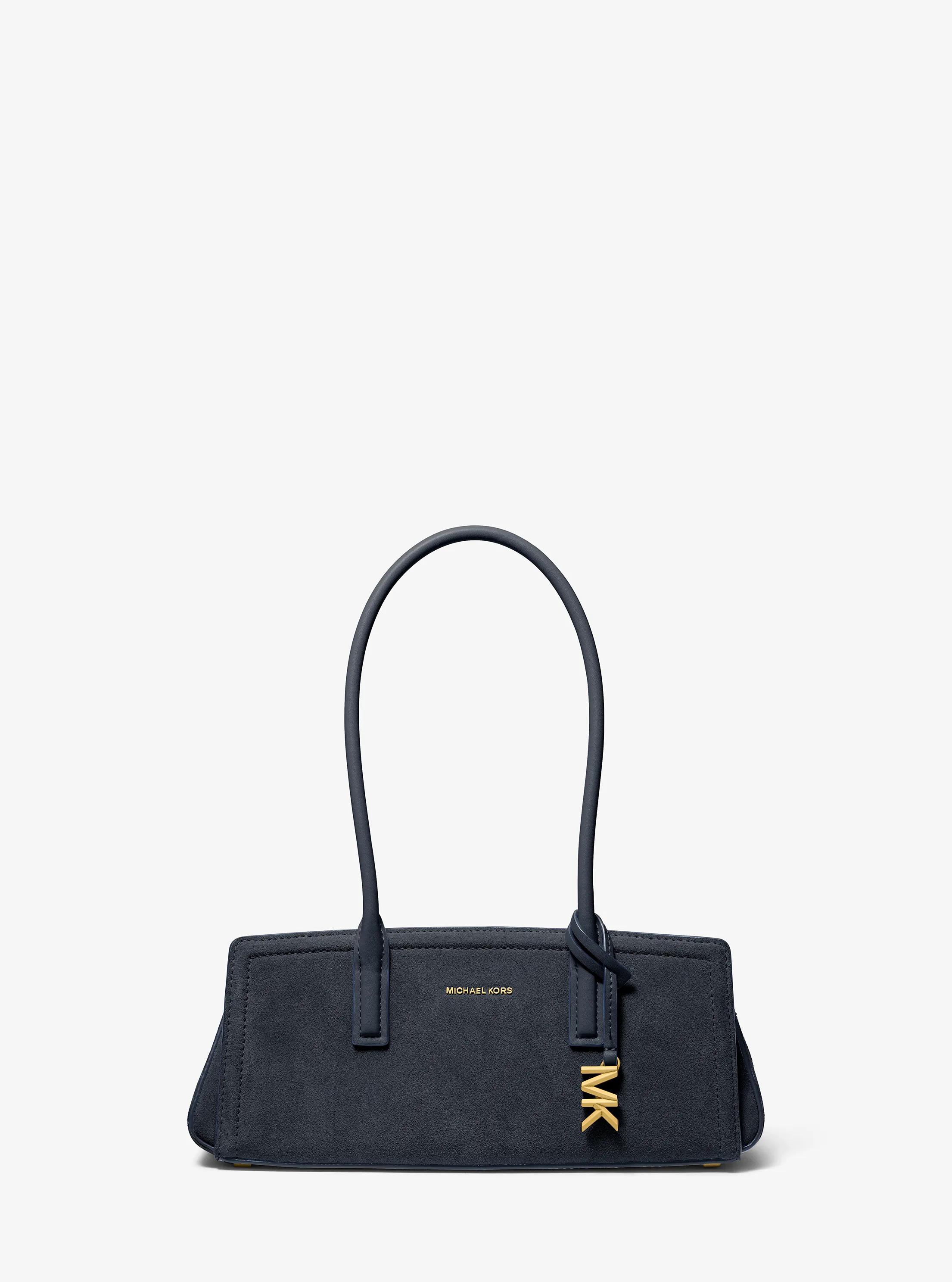 MK Petit sac porté épaule Laila en daim - Bleu - Michael Kors
