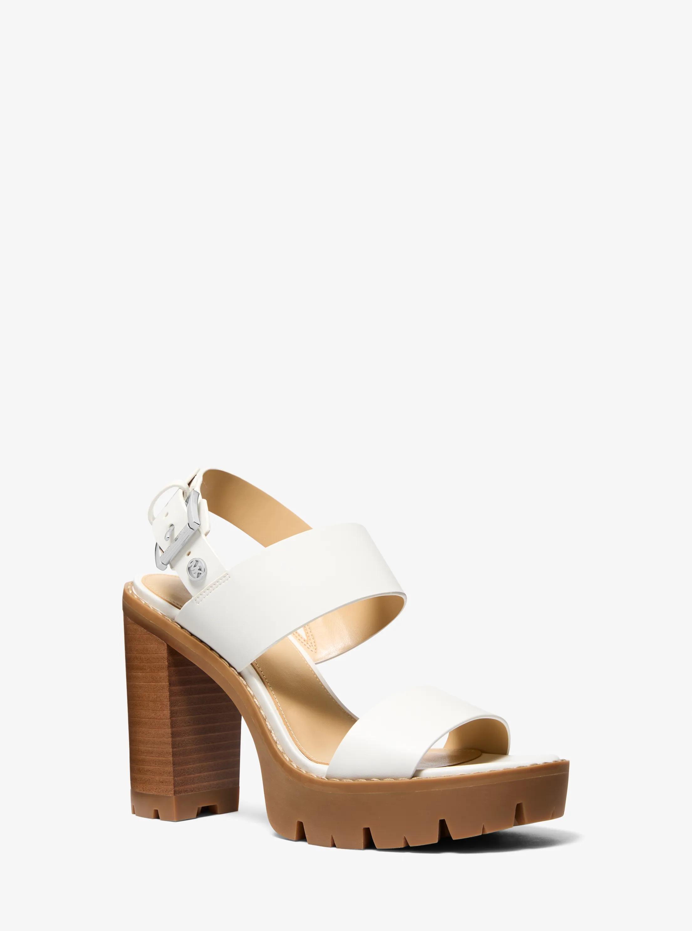 Michael Kors Outlet Holland Platform Sandal In White