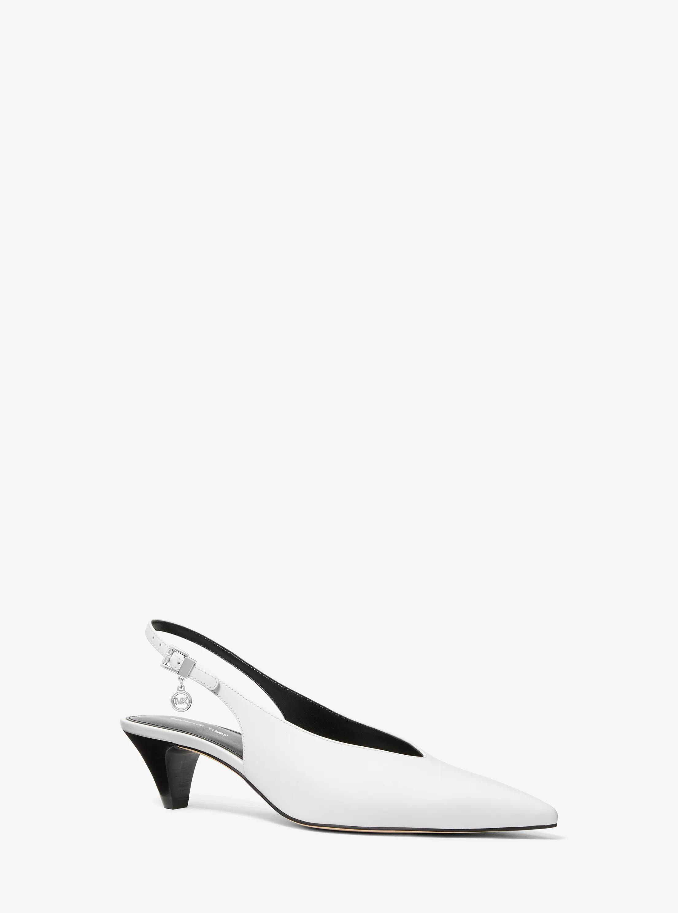 MK Escarpin Tonya en cuir à bride arrière - Blanc - Michael Kors