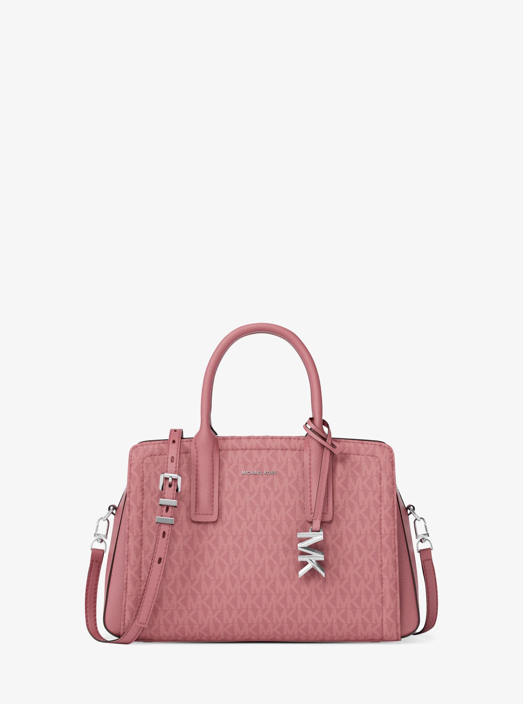 Laila Small Signature Logo Satchel in ROSEWOOD | Michael Kors