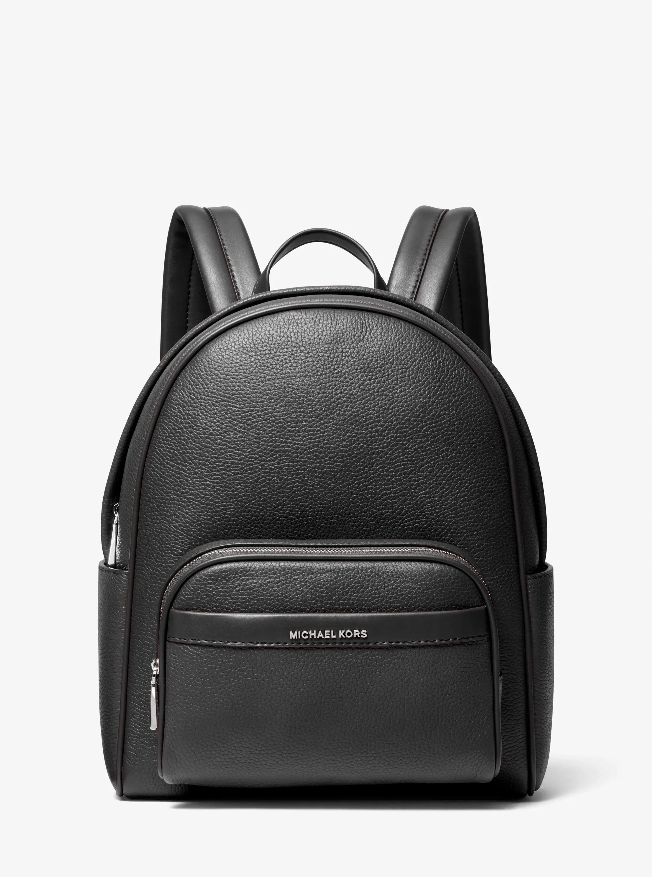 Bex Medium Pebbled Leather Backpack in BLACK | Michael Kors