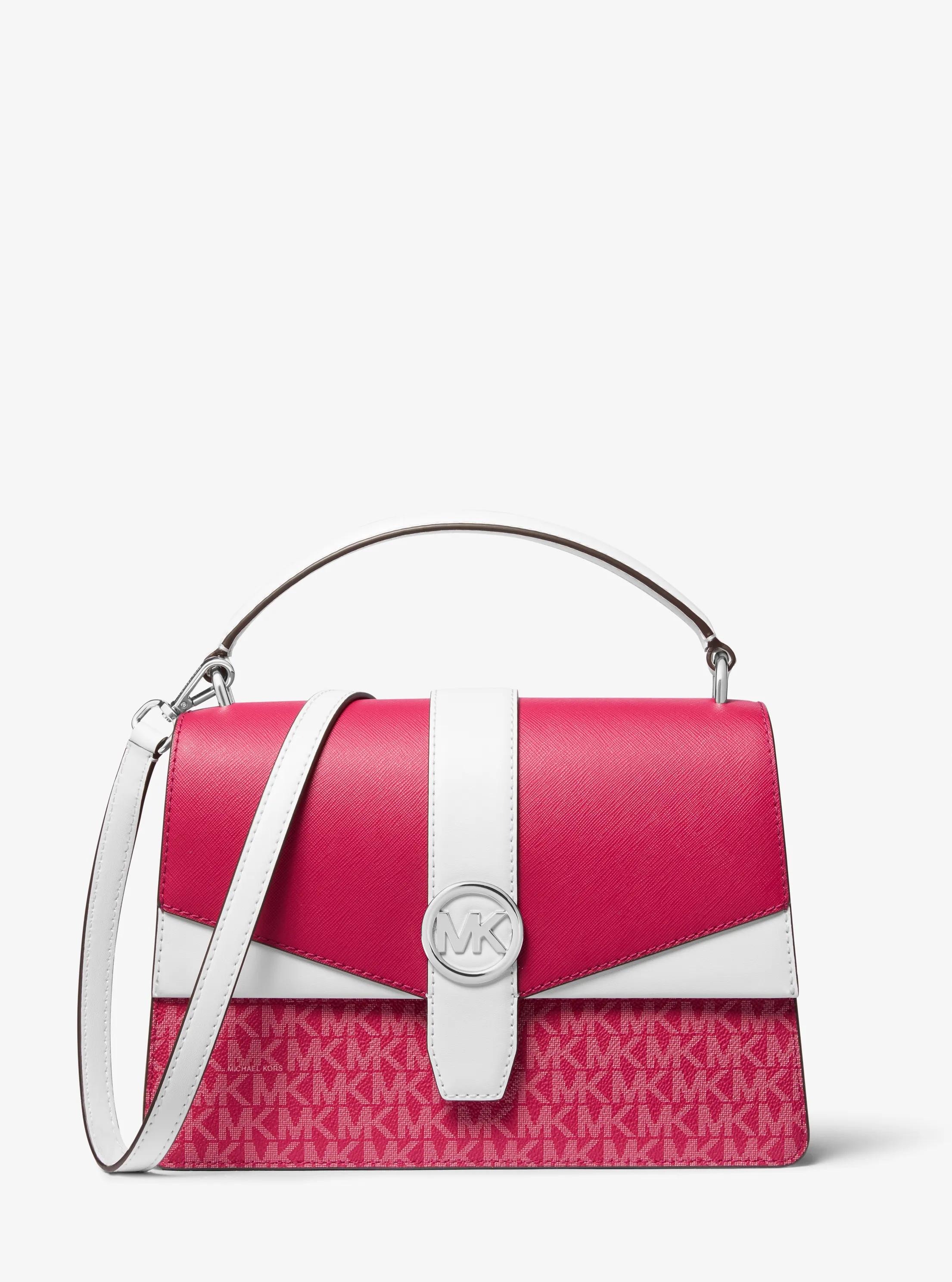 Greenwich Medium Color-Block and Signature Logo Satchel