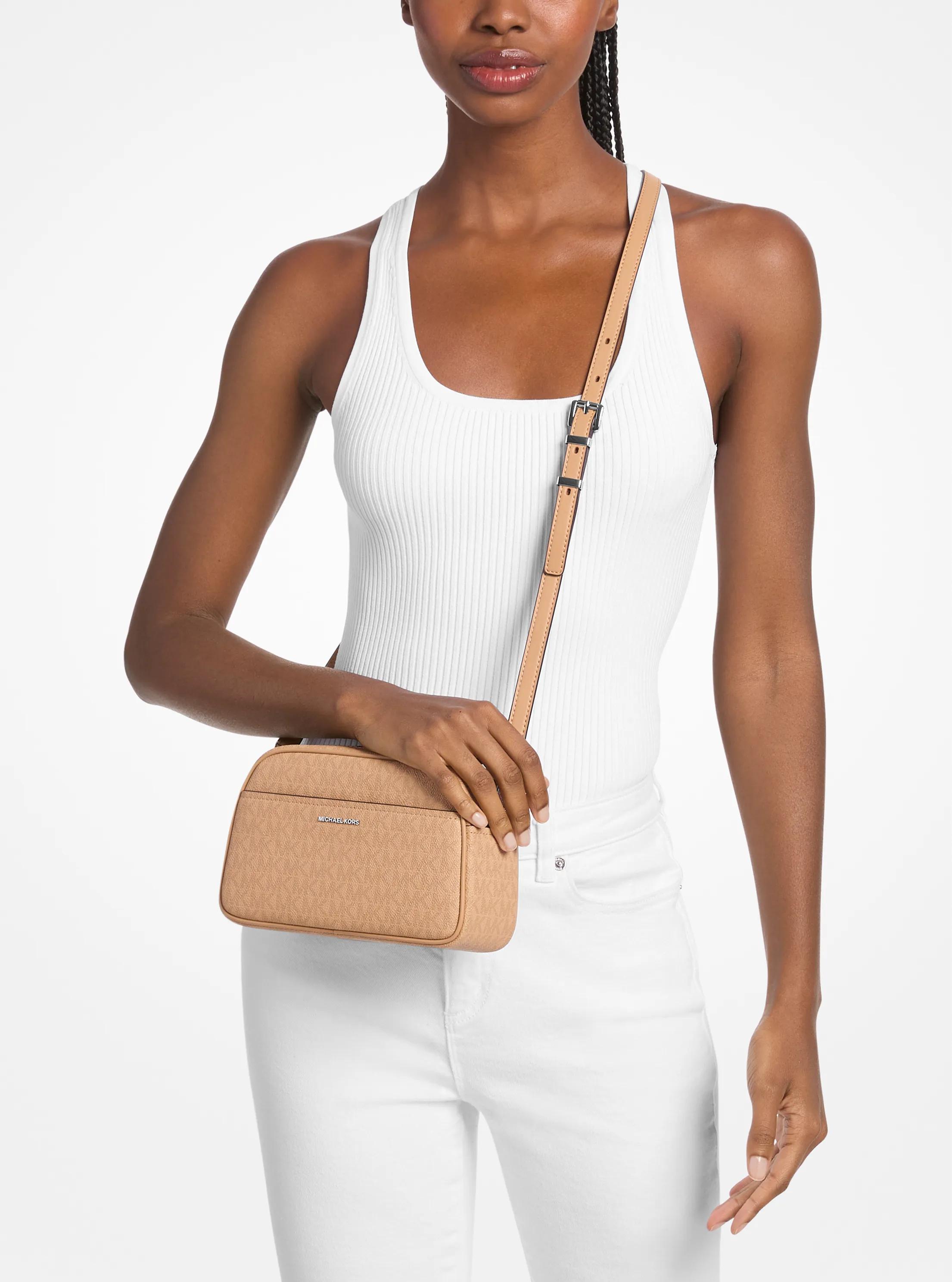 Jet Set Small Signature Logo Camera Crossbody Bag