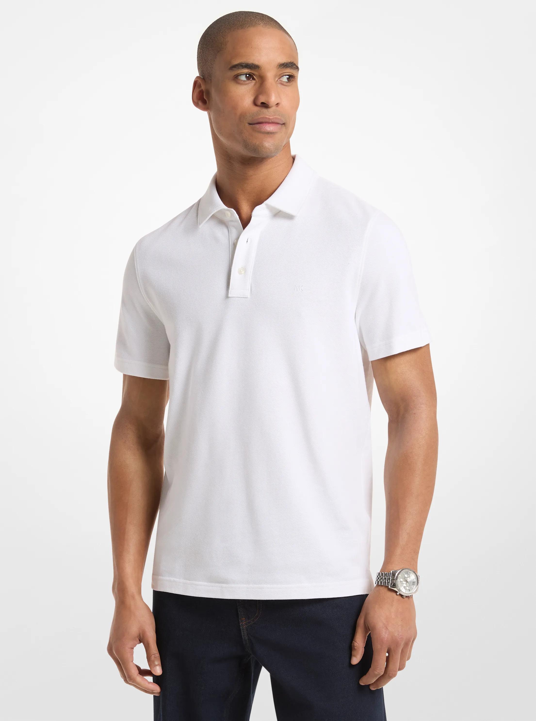 Pima Cotton Piqu&eacute; Polo Shirt in WHITE | Michael Kors