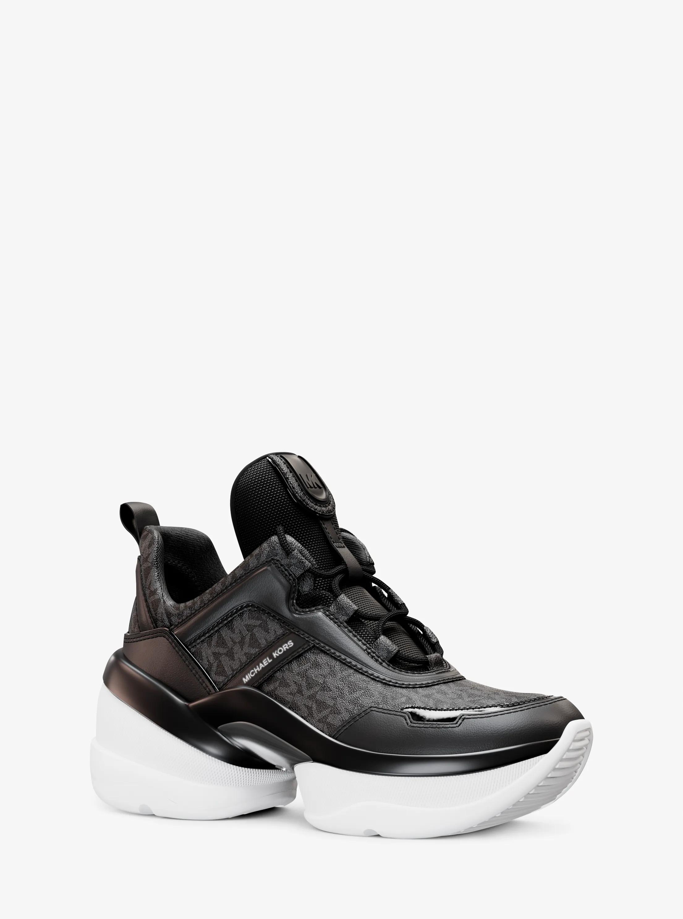Sneaker Olympia mit Signature-Logomuster in SCHWARZ | Michael Kors