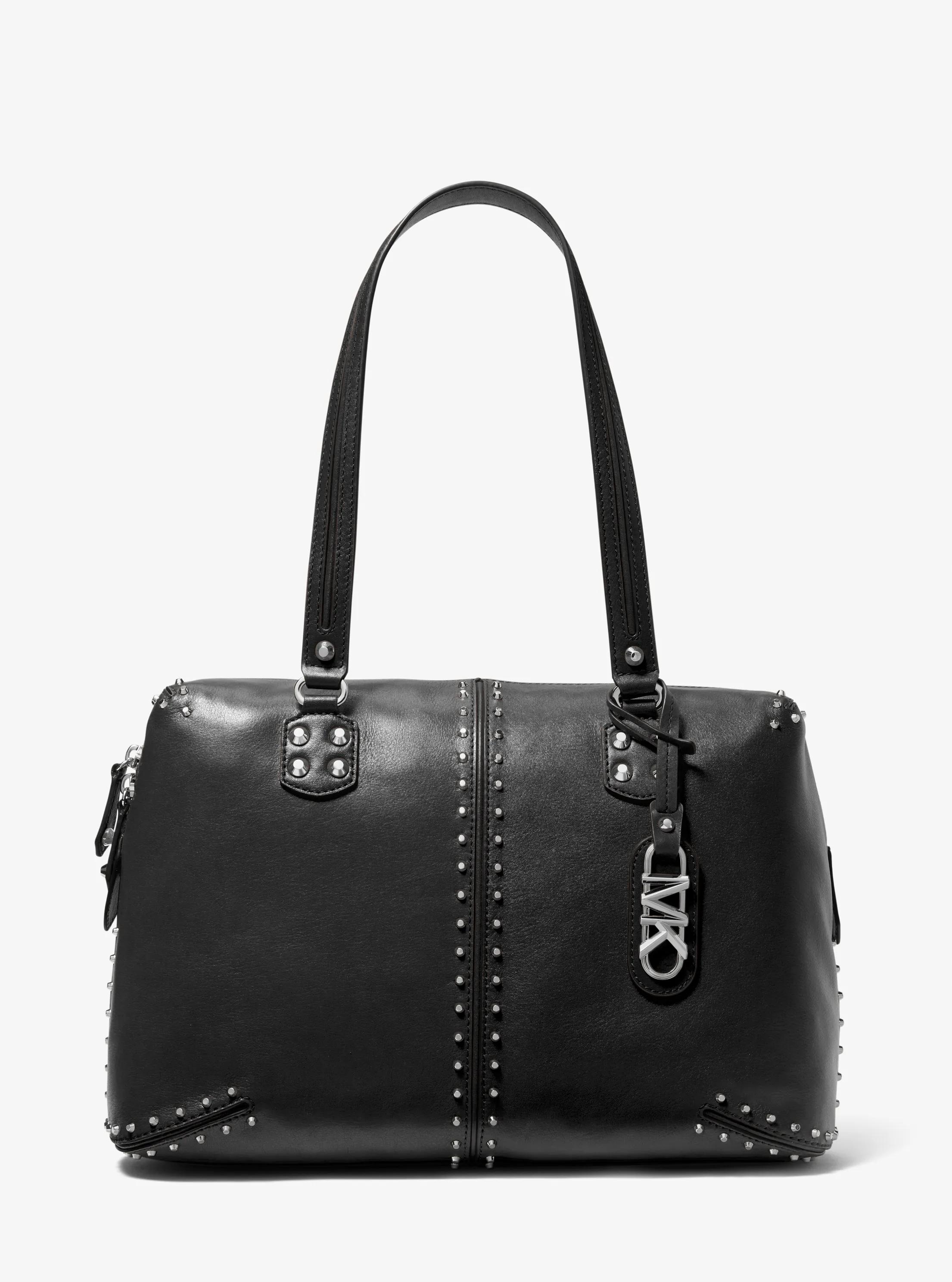 Bolso tote Astor grande de piel con tachuelas in NEGRO | Michael Kors