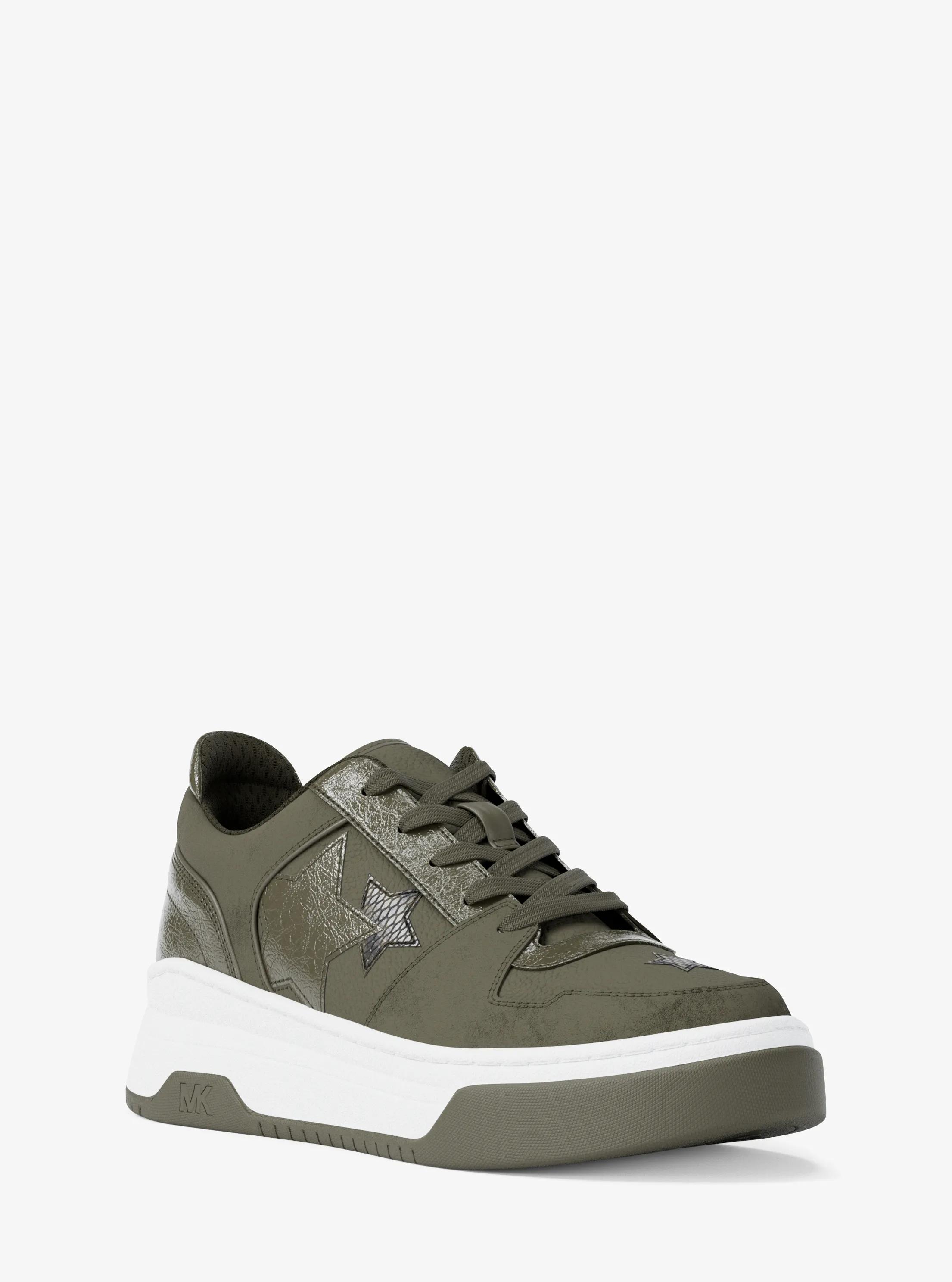Espadrille Lexi en mat&eacute;riaux multiples &agrave; ornements in VERT OLIVE | Michael Kors