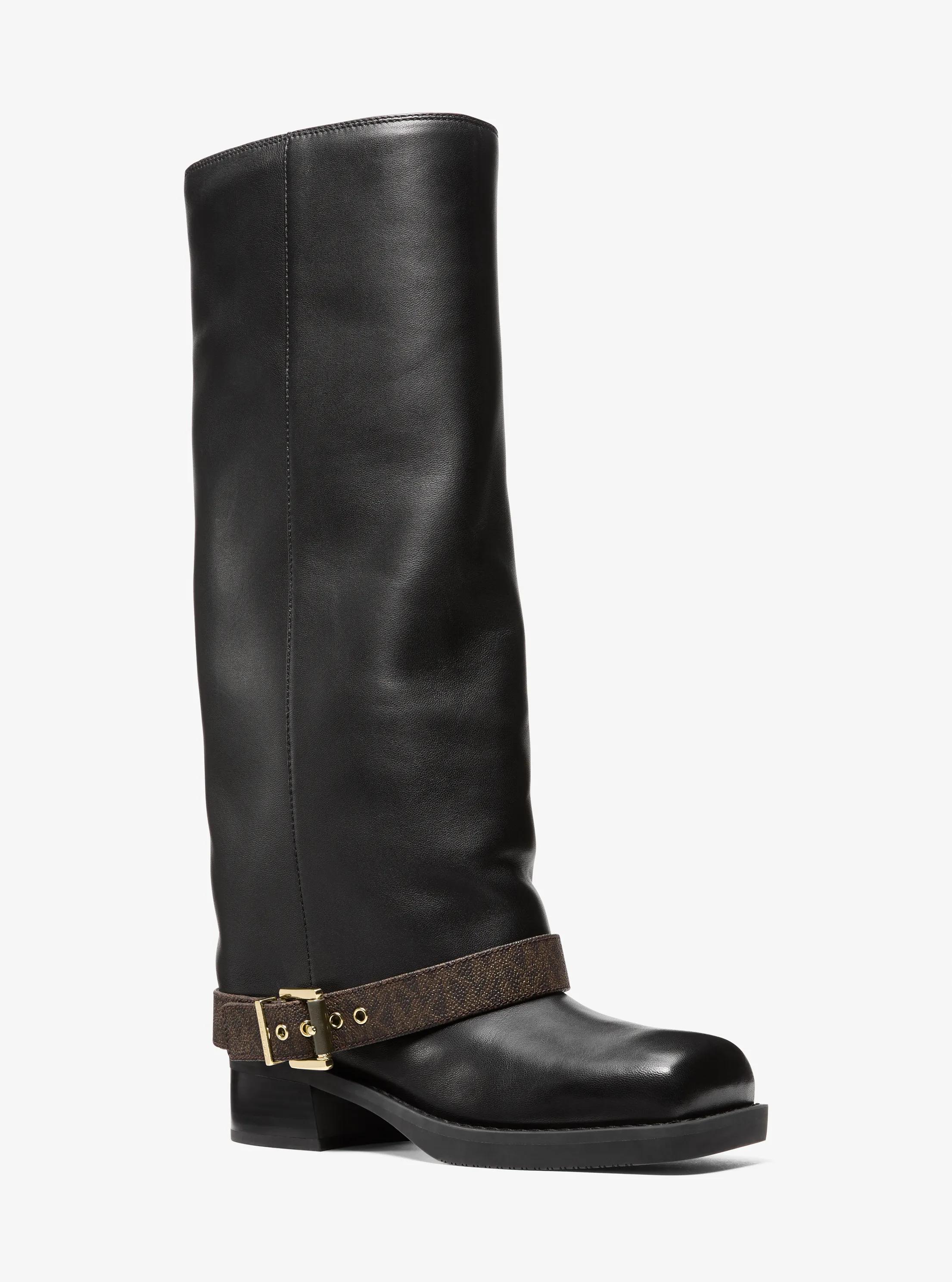 MK Botte Colby en cuir et à logo Signature - Marron - Michael Kors