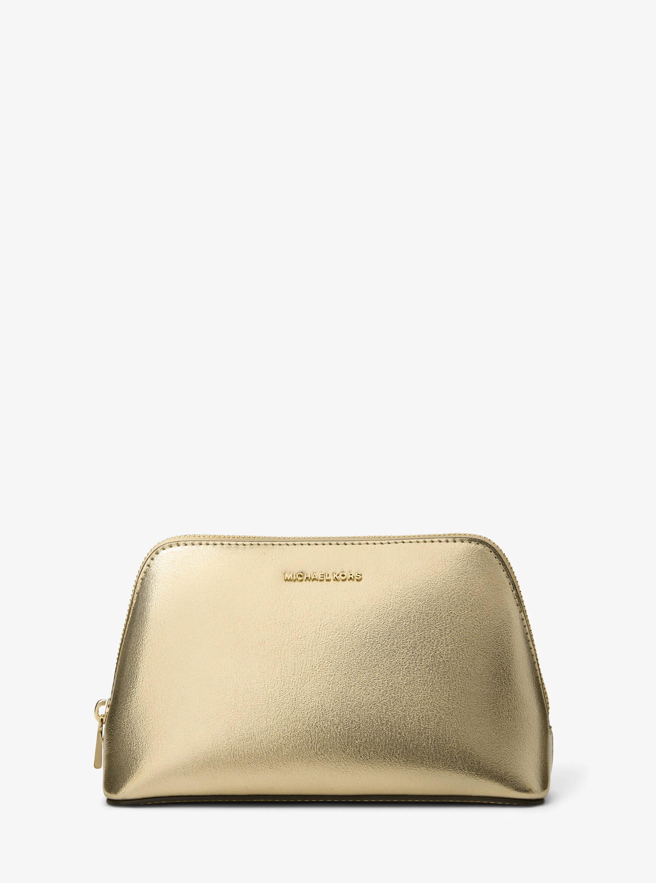 Jet Set Medium Metallic Leather Travel Kit in PALE GOLD | Michael Kors