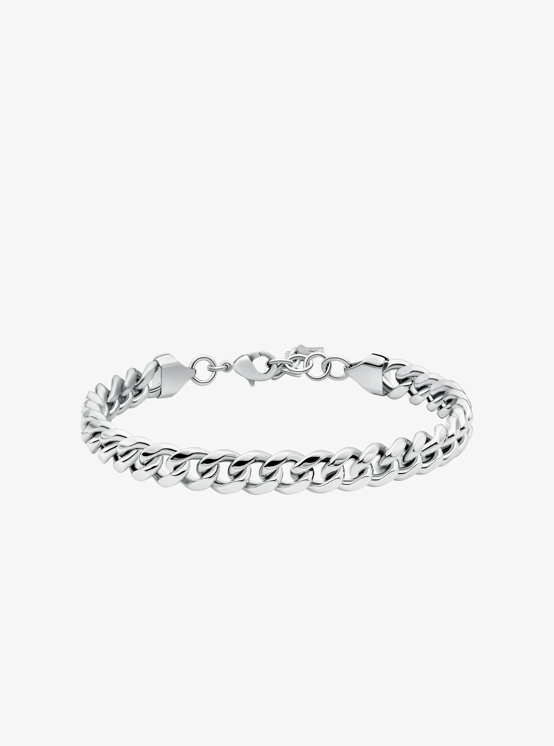 Precious Metal-Plated Brass Curb-Link Chain Bracelet in SILVER | Michael Kors