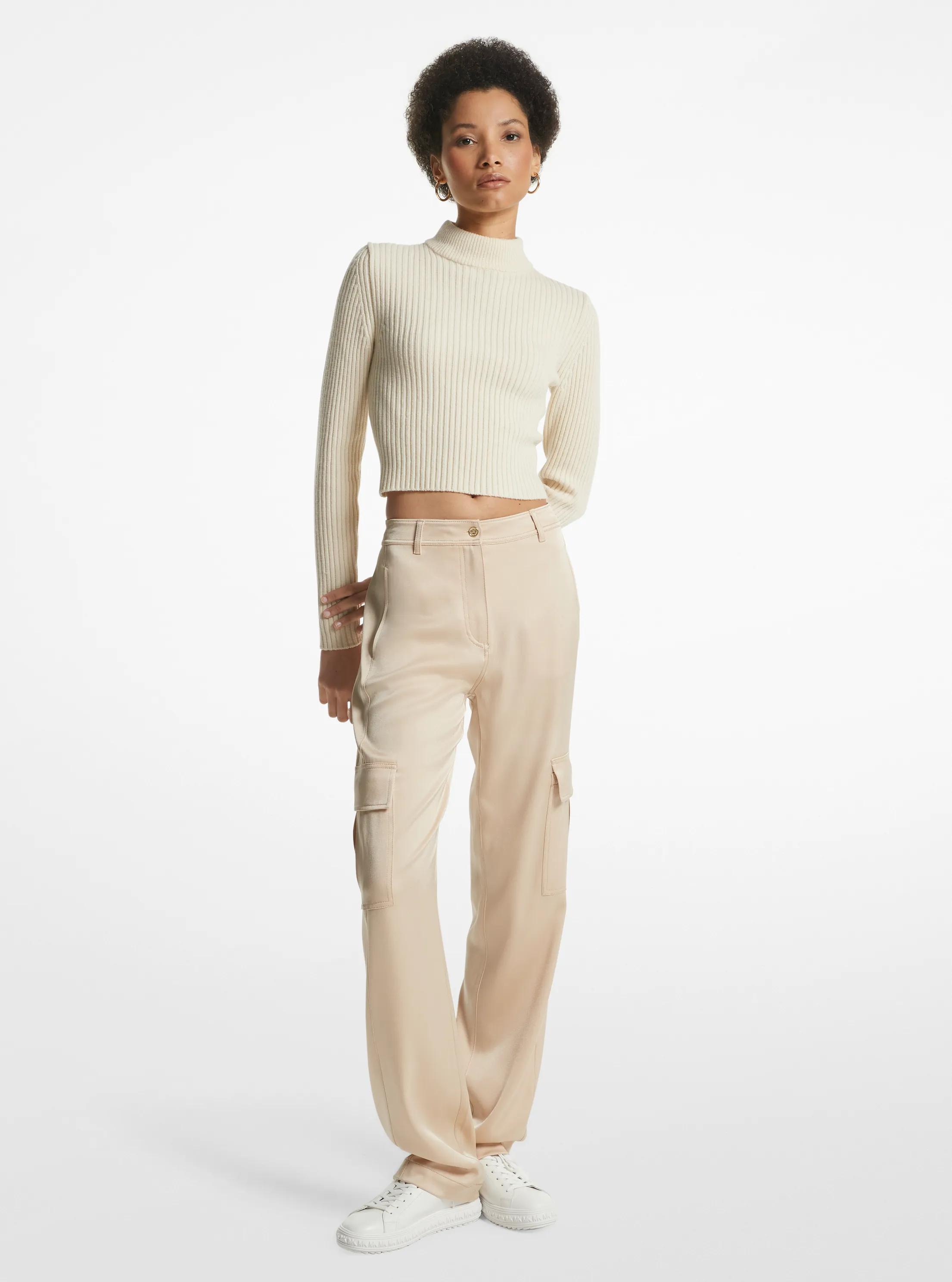 Pantalon cargo en satin in CHAMOIS | Michael Kors