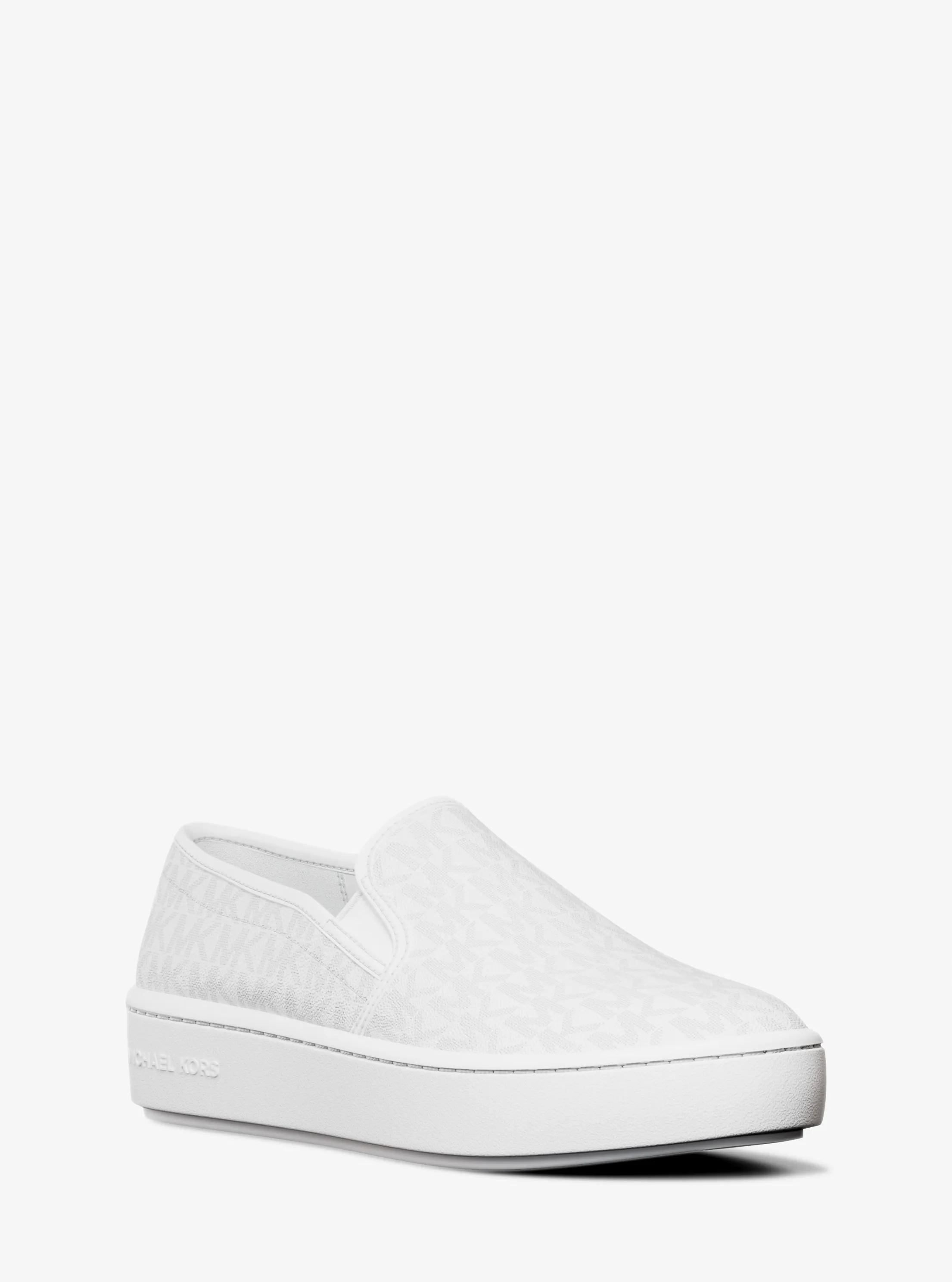 Teddi Signature Logo Slip-On Sneaker in BRIGHT WHT | Michael Kors