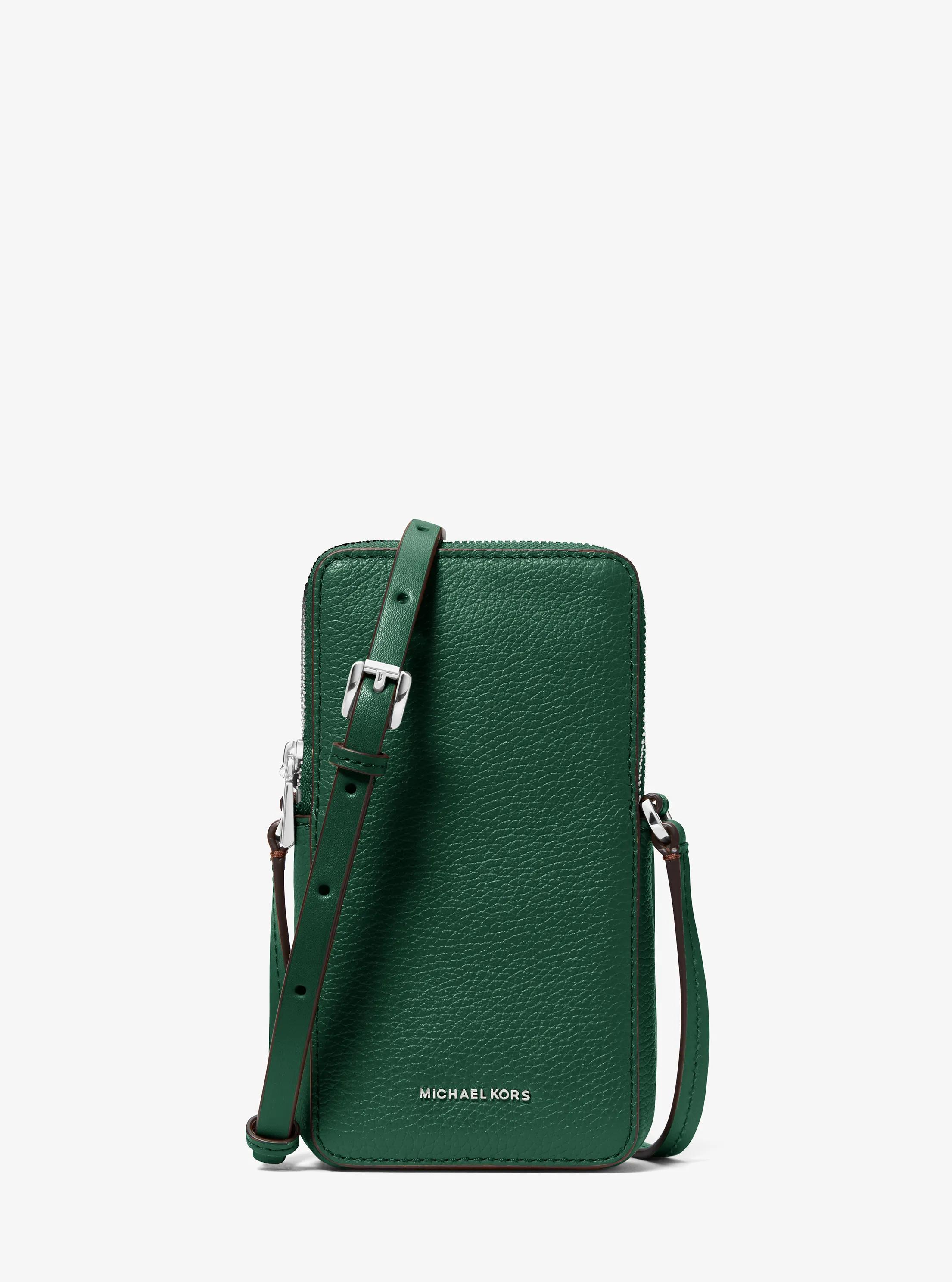 Jet Set Small Leather Smartphone Crossbody Bag in MOSS | Michael Kors