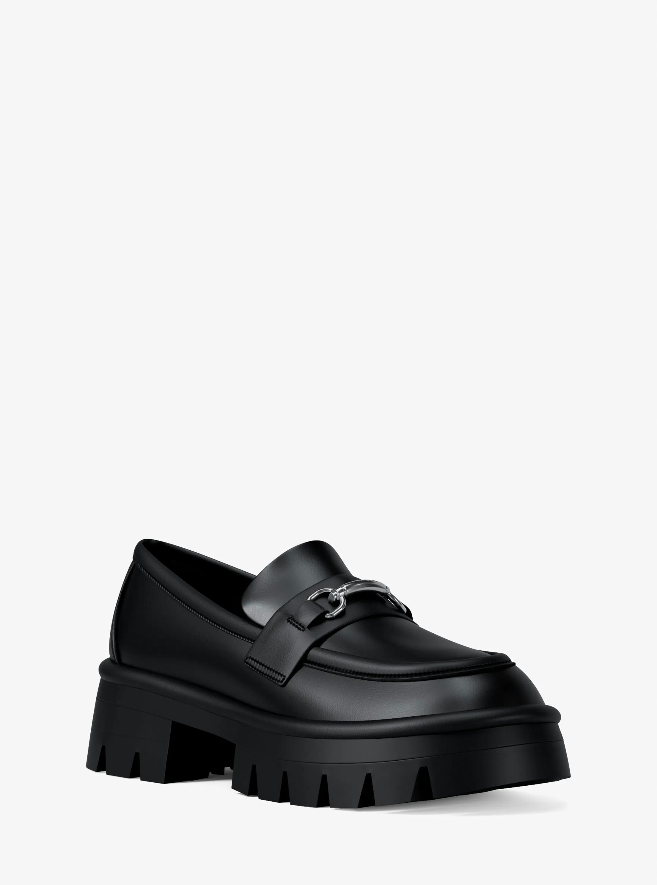 Loafer Carson in pelle con plateau in NERO | Michael Kors