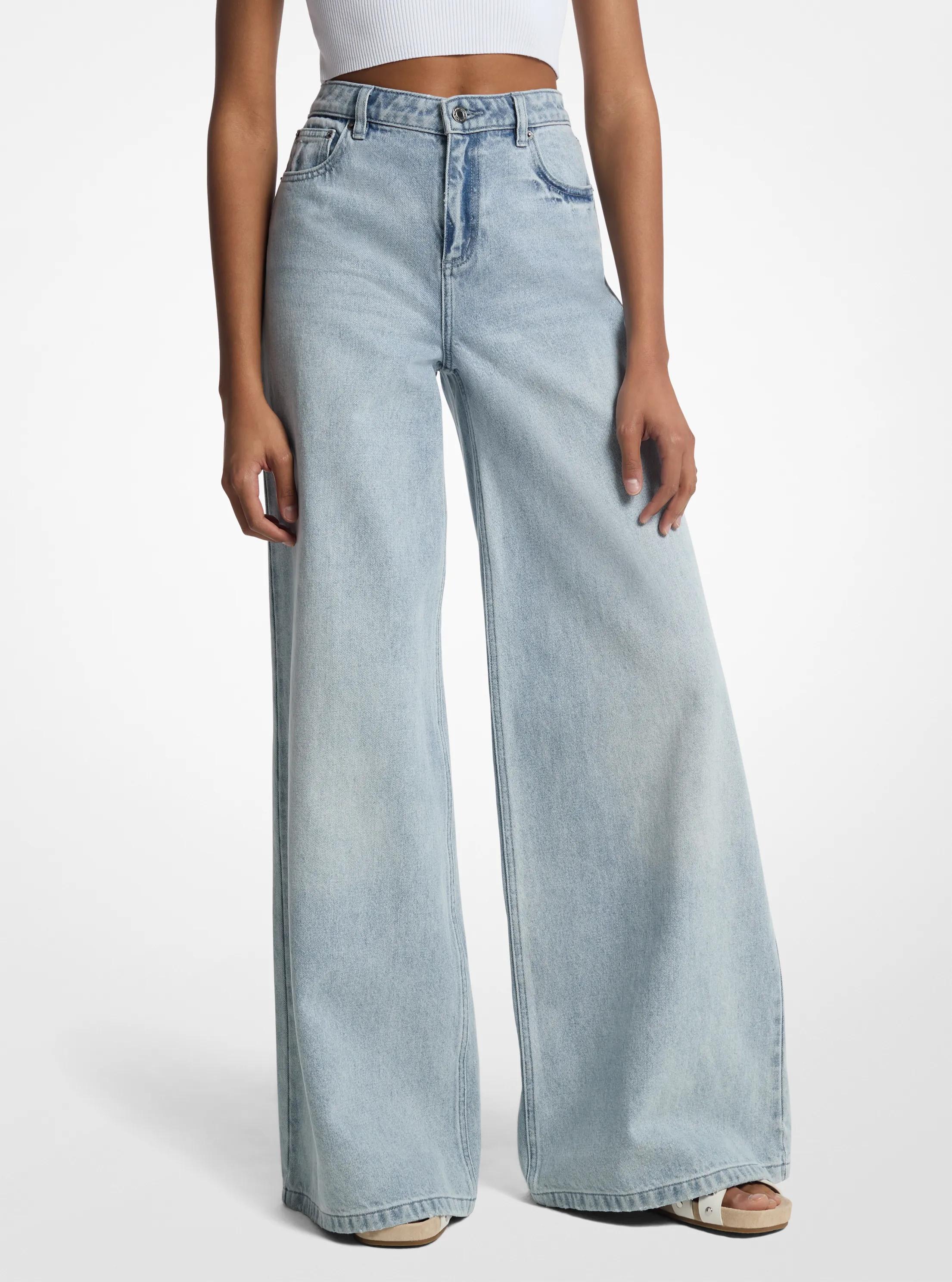 Denim Wide-Leg Jeans
