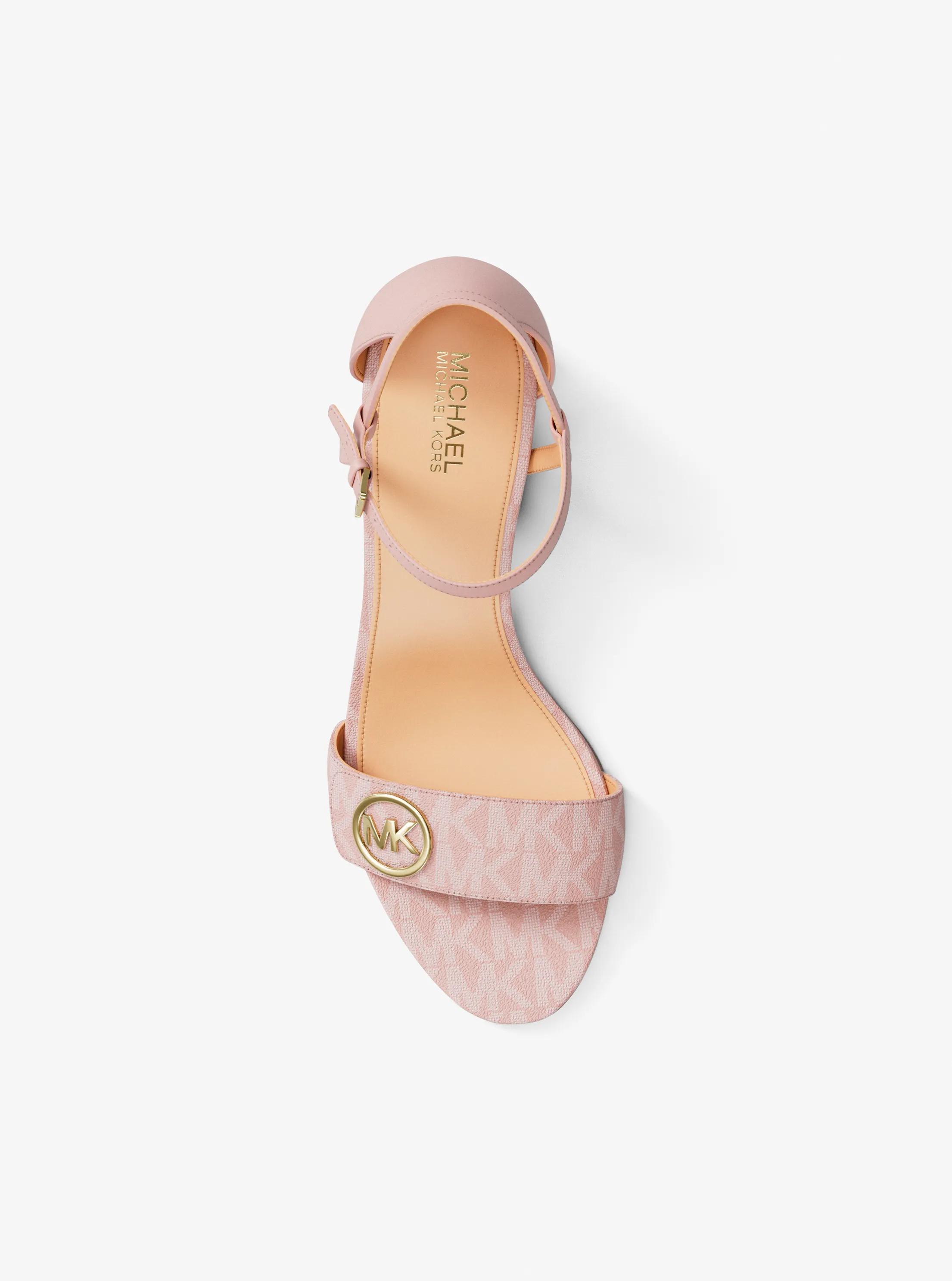 Michael Kors Hannah Signature Logo Block Heel Sandal | Arden Fair