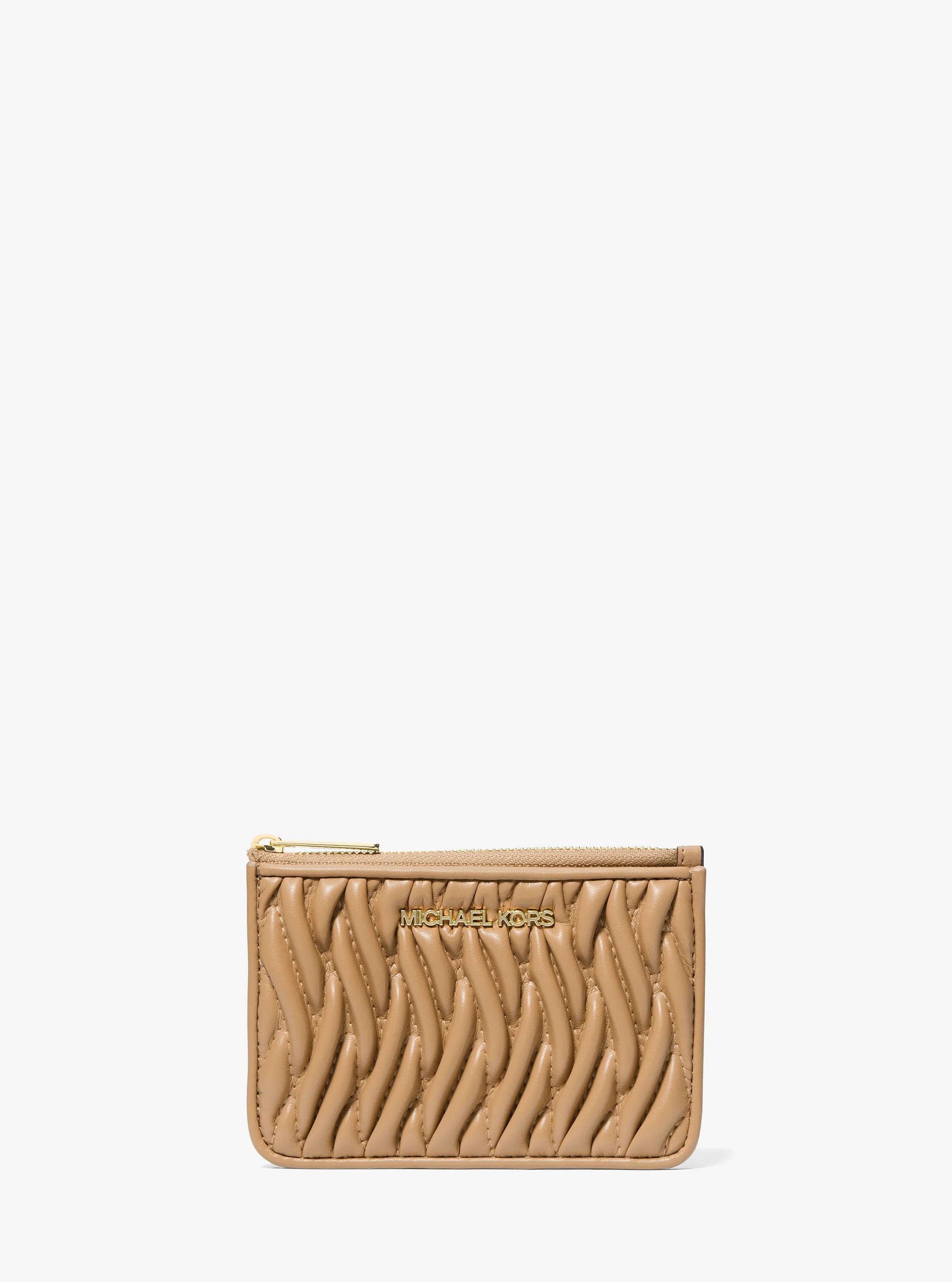Jet Set Travel Small Matelass&eacute; Coin Pouch in CAMEL | Michael Kors