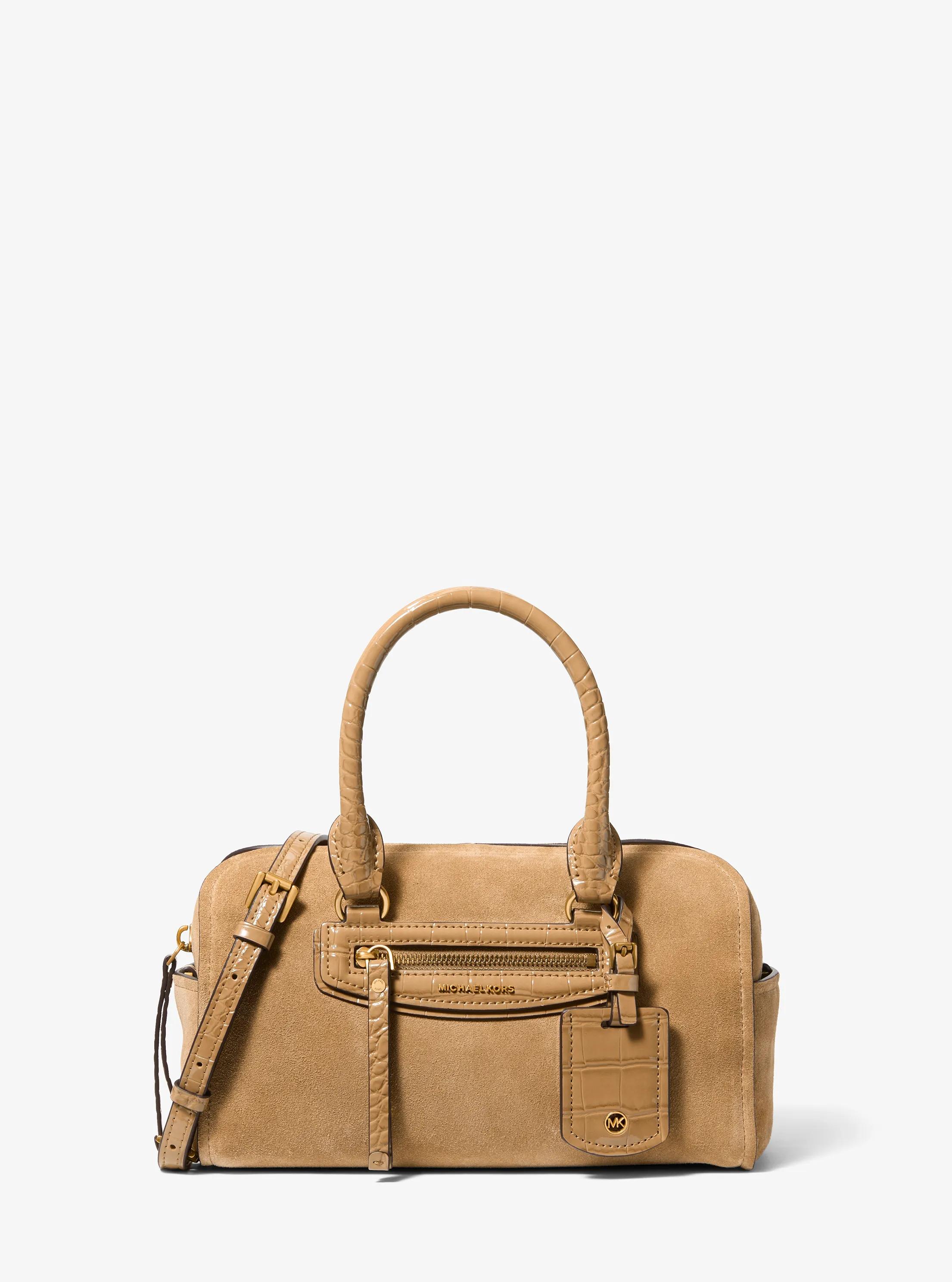 MK Très petit sac marin à bandoulière Jet Set Travel en daim - Naturel - Michael Kors