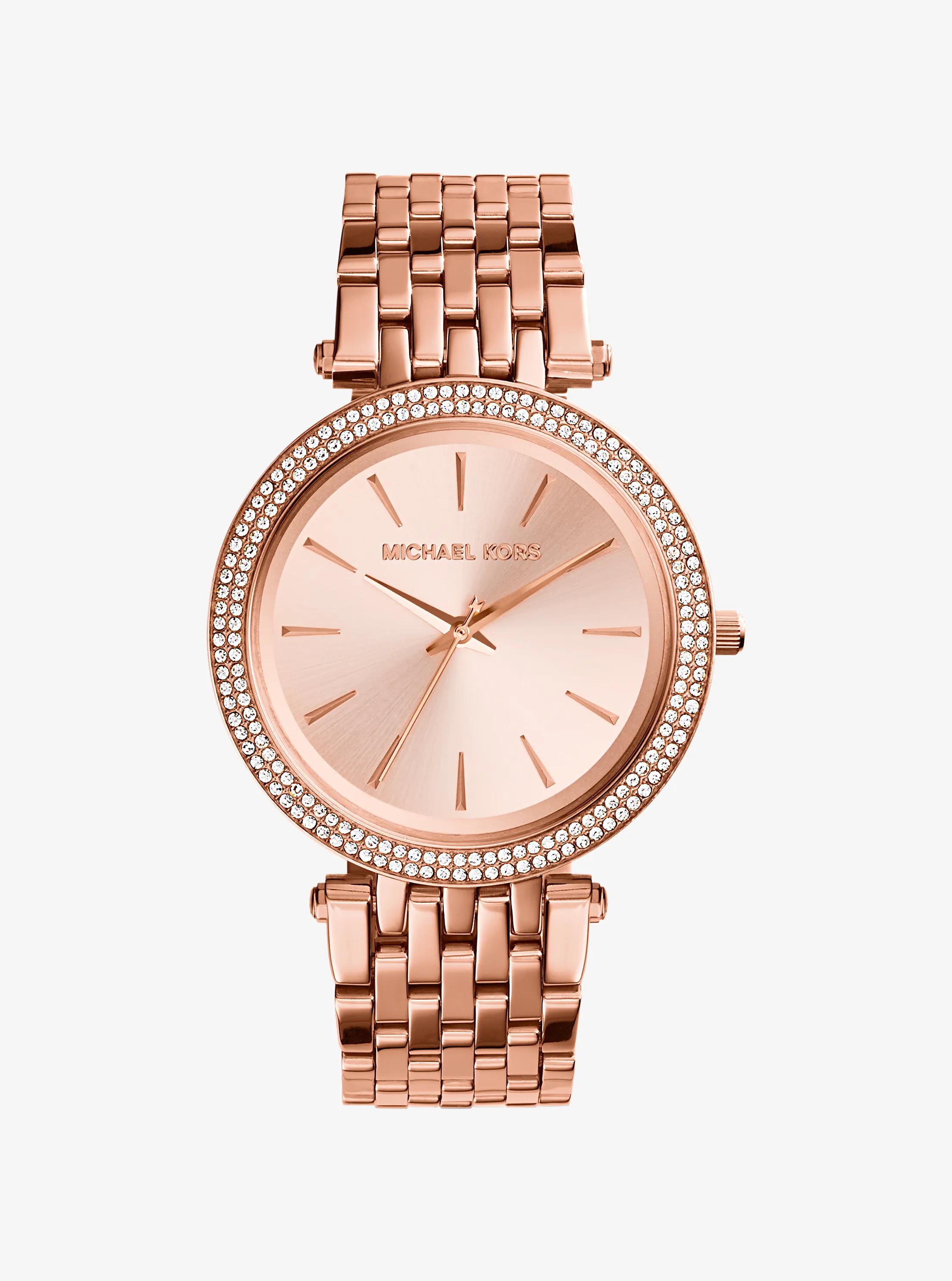 Darci Pav&eacute; Rose Gold-Tone Watch in ROSE GOLD | Michael Kors