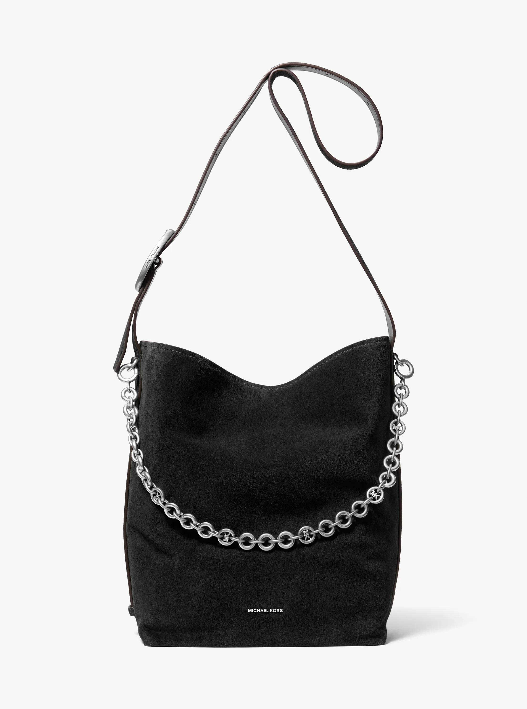 MK Grand sac seau Nolita en daim - Noir - Michael Kors