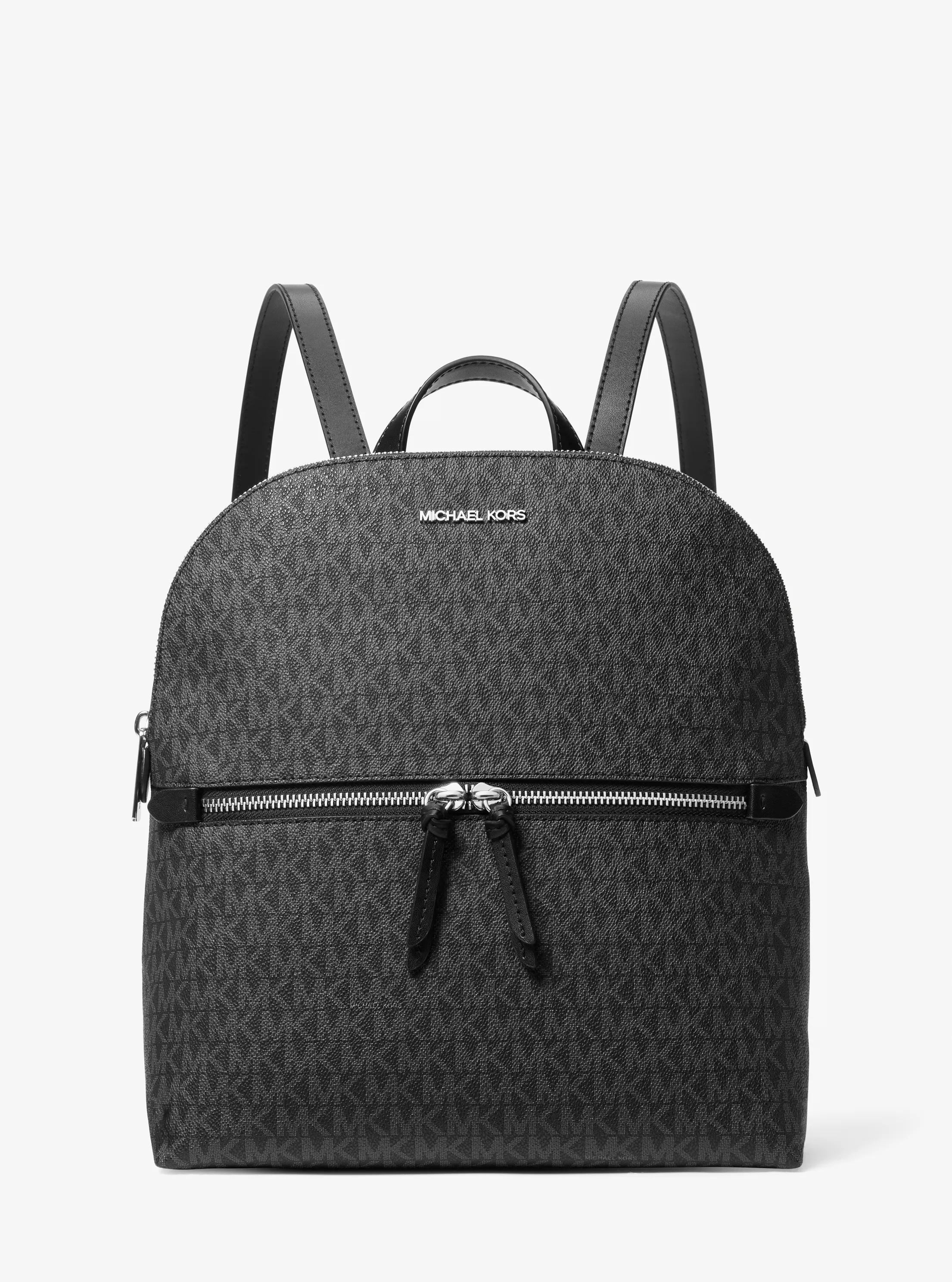 Dallas Medium Signature Logo Backpack in BLACK | Michael Kors