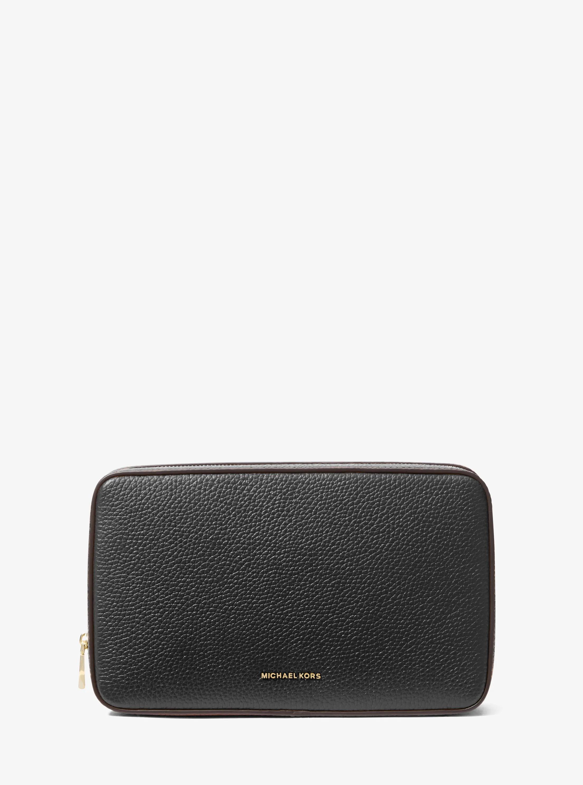 Organizador mediano de accesorios para dispositivos de piel granulada in NEGRO | Michael Kors