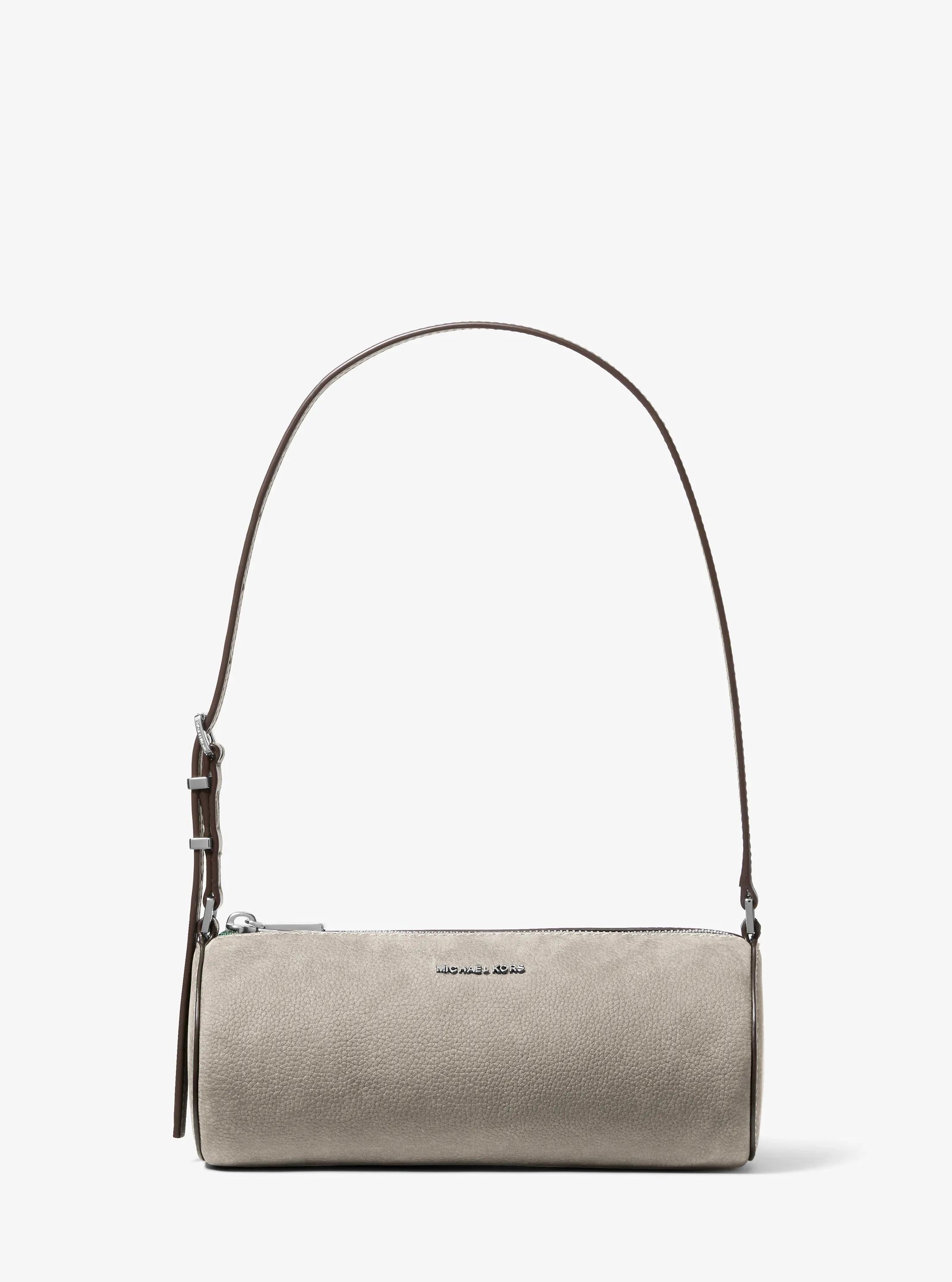 Izzy Small Nubuck Barrel Pochette in HEATHER GREY | Michael Kors