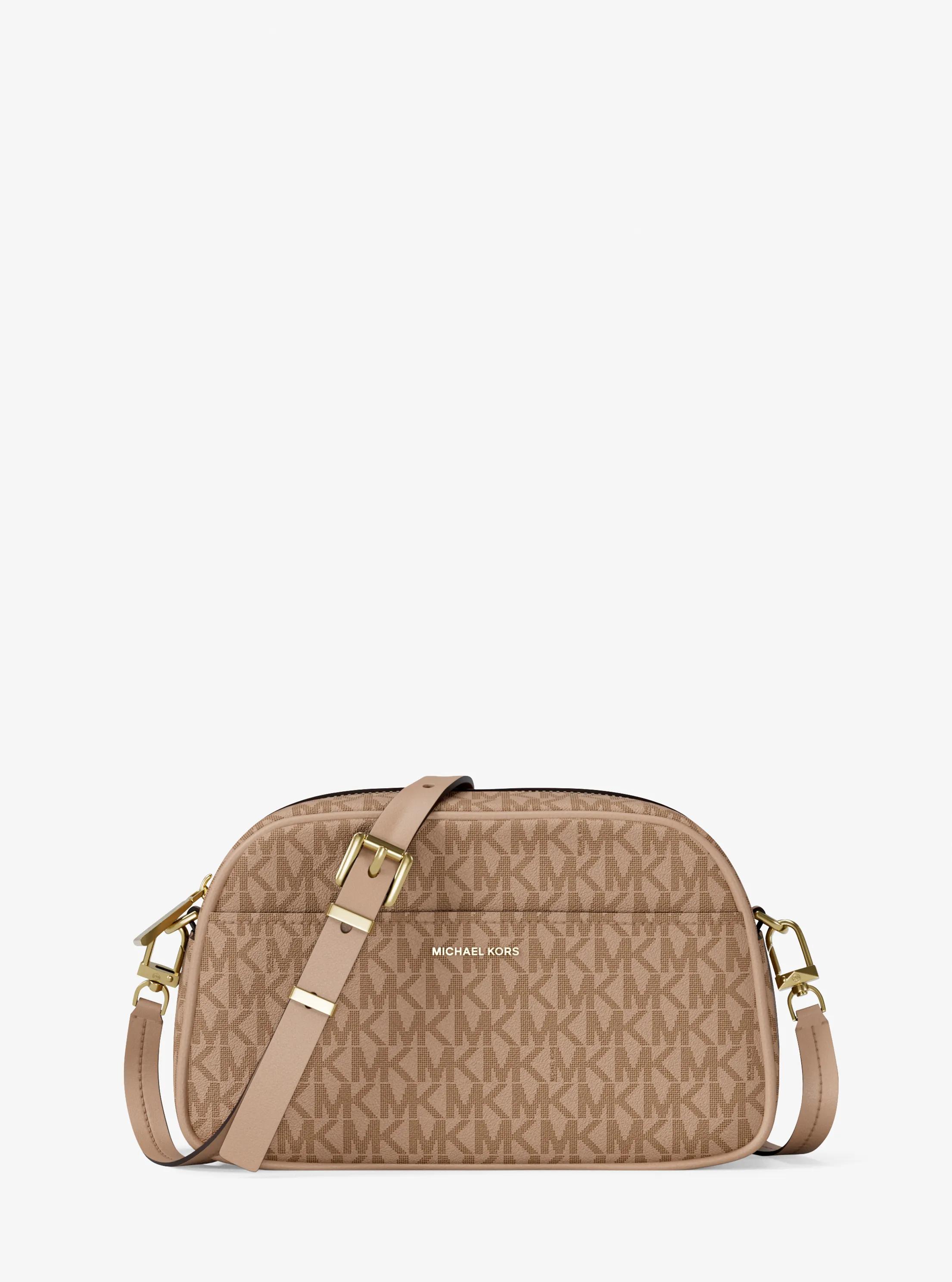 Jet Set Small Signature Logo Camera Crossbody Bag in KHAKI | Michael Kors