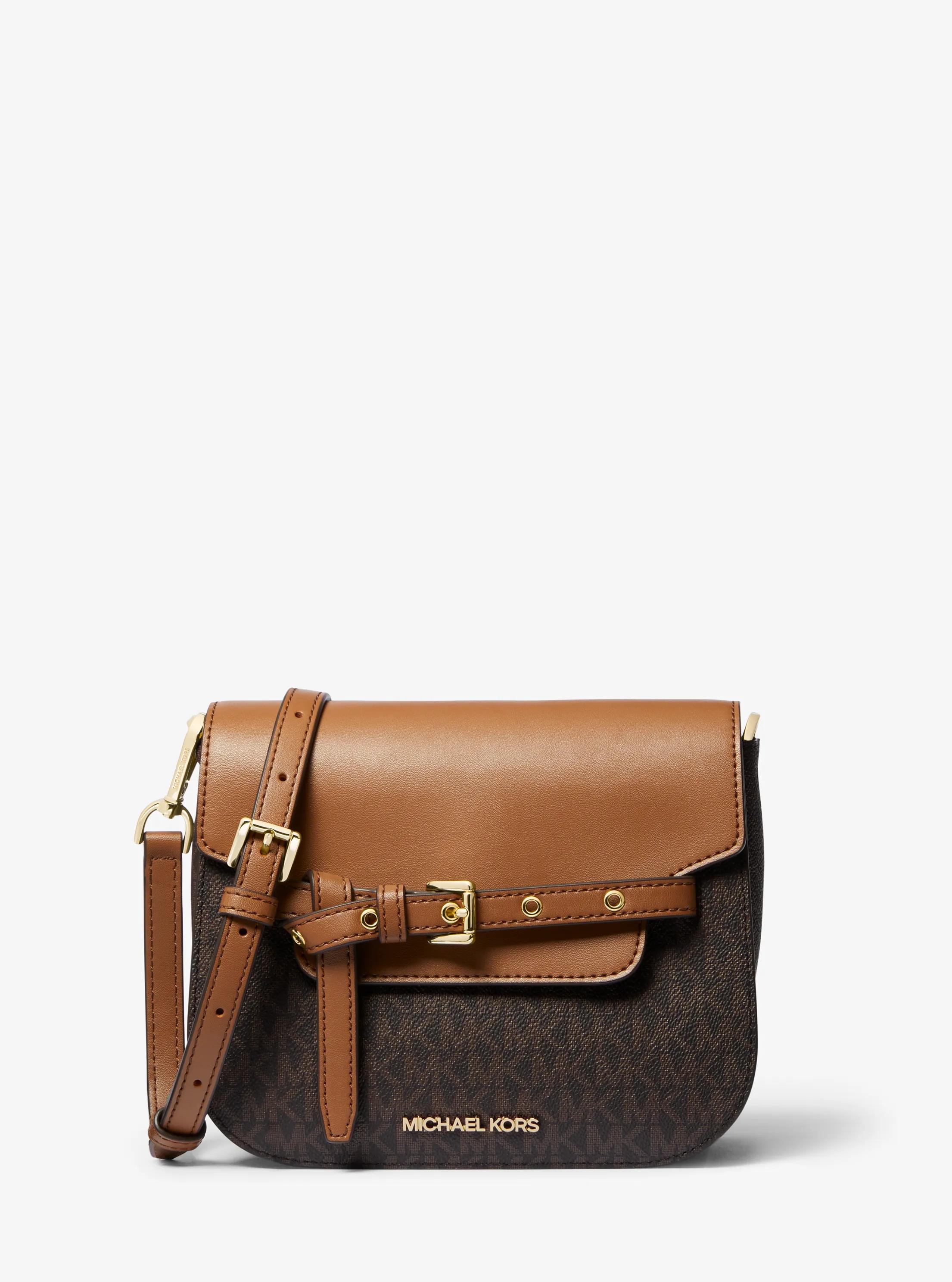 Emilia Small Logo Crossbody Bag in BROWN | Michael Kors