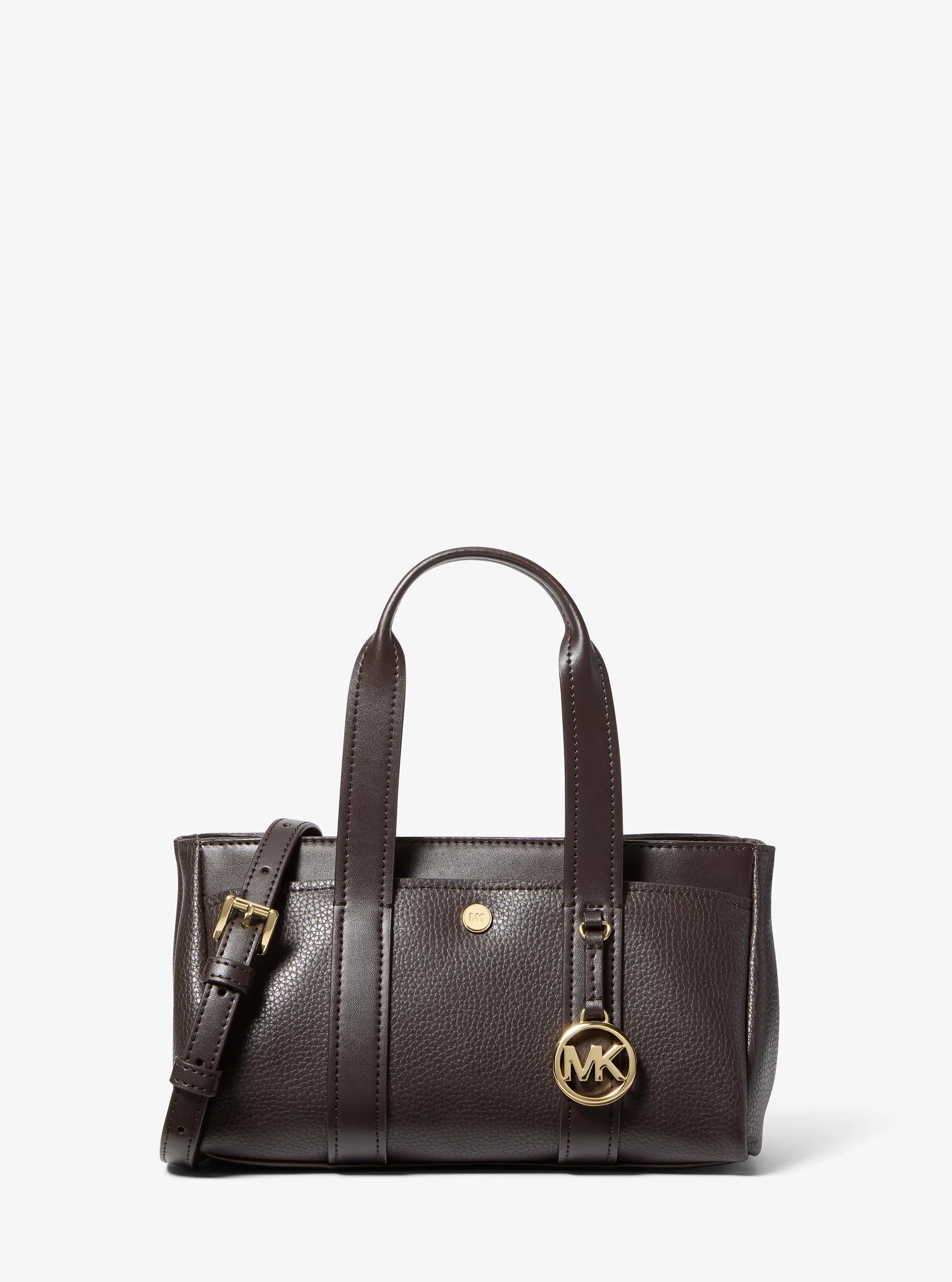 Foster Extra-Small Pebbled Leather Satchel in CHOCOLATE | Michael Kors