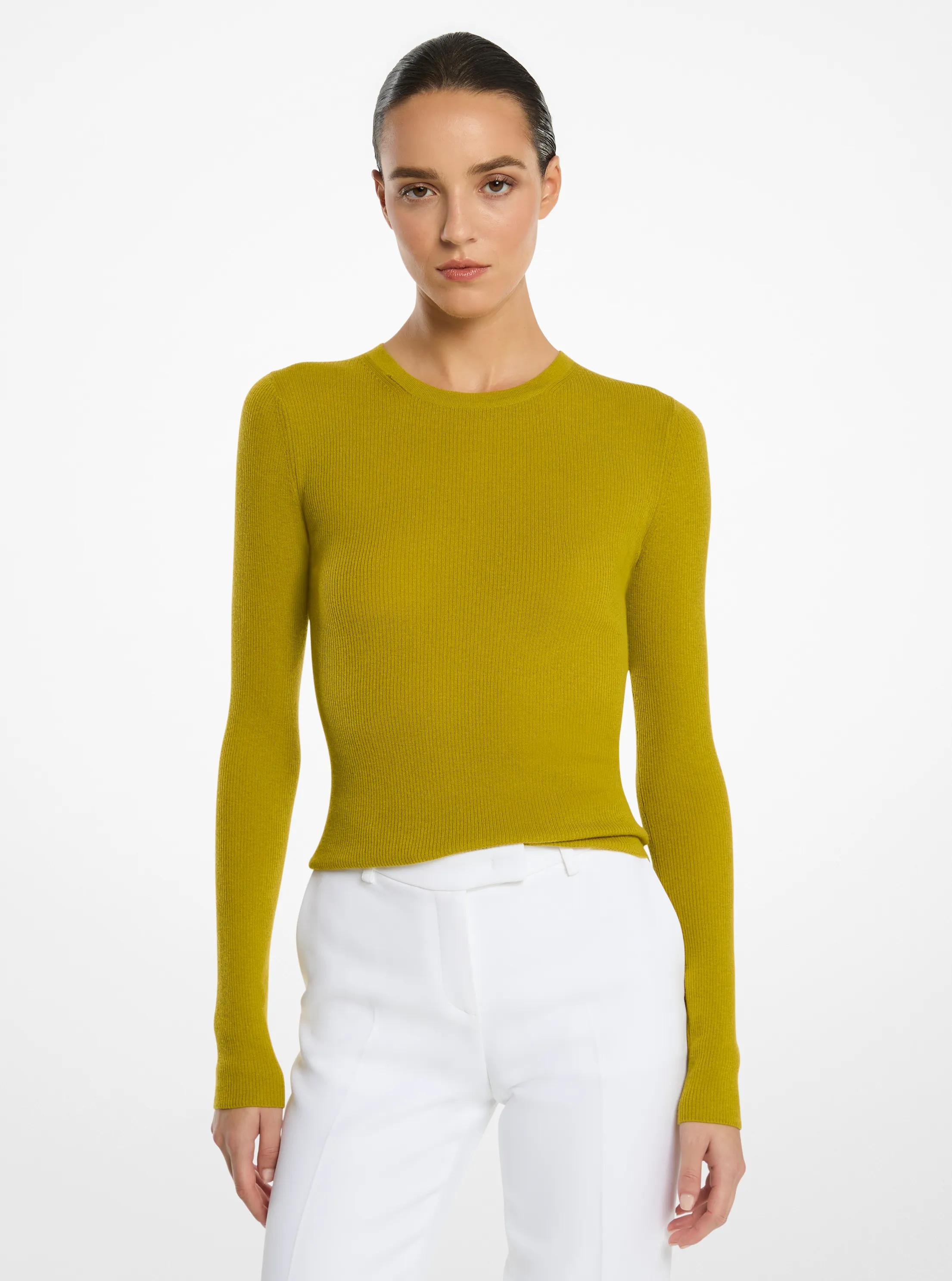 Hutton Featherweight Cashmere Sweater in MOSS | Michael Kors