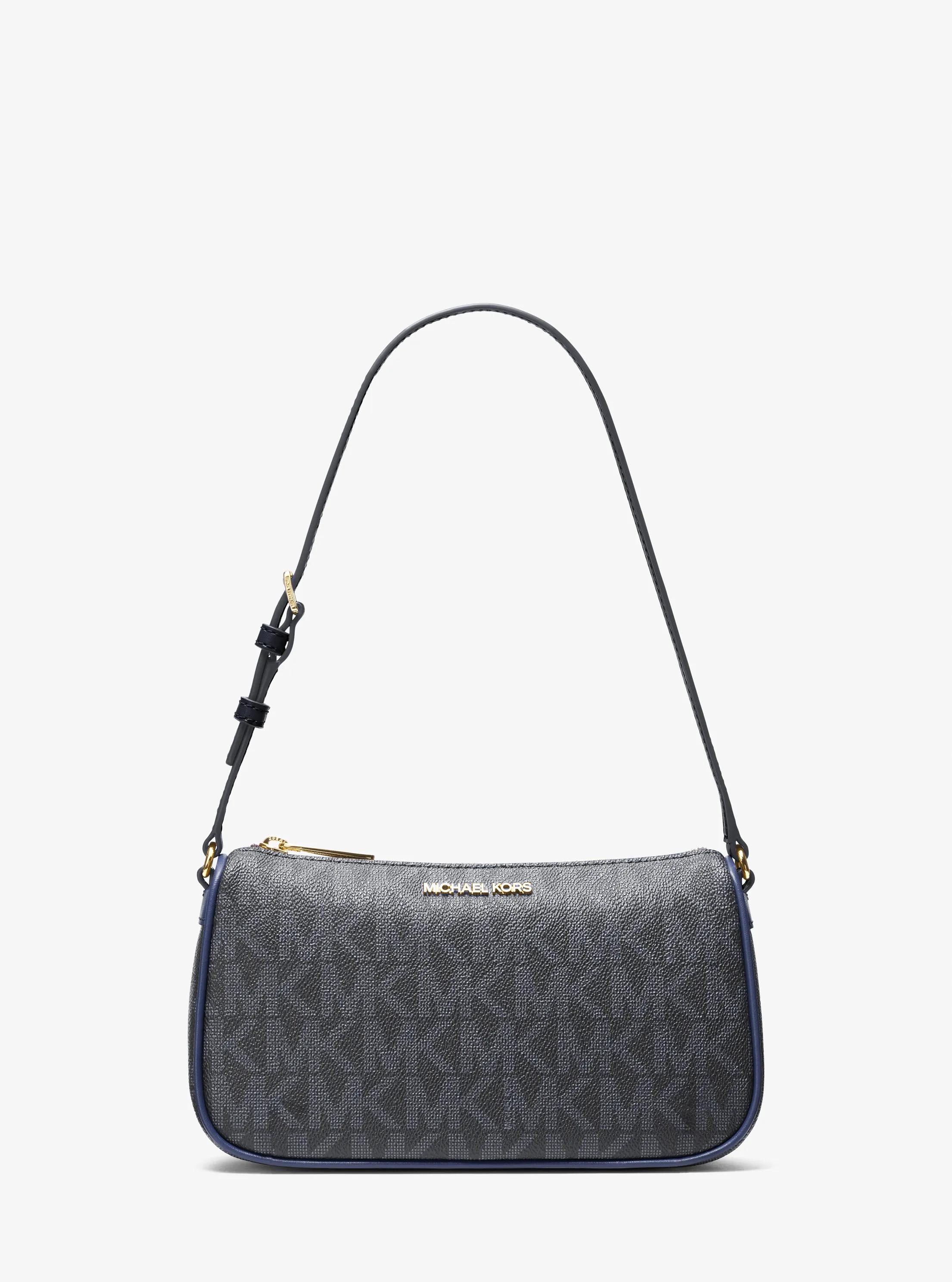 Jet Set Medium Signature Logo Pochette in ADMIRAL | Michael Kors