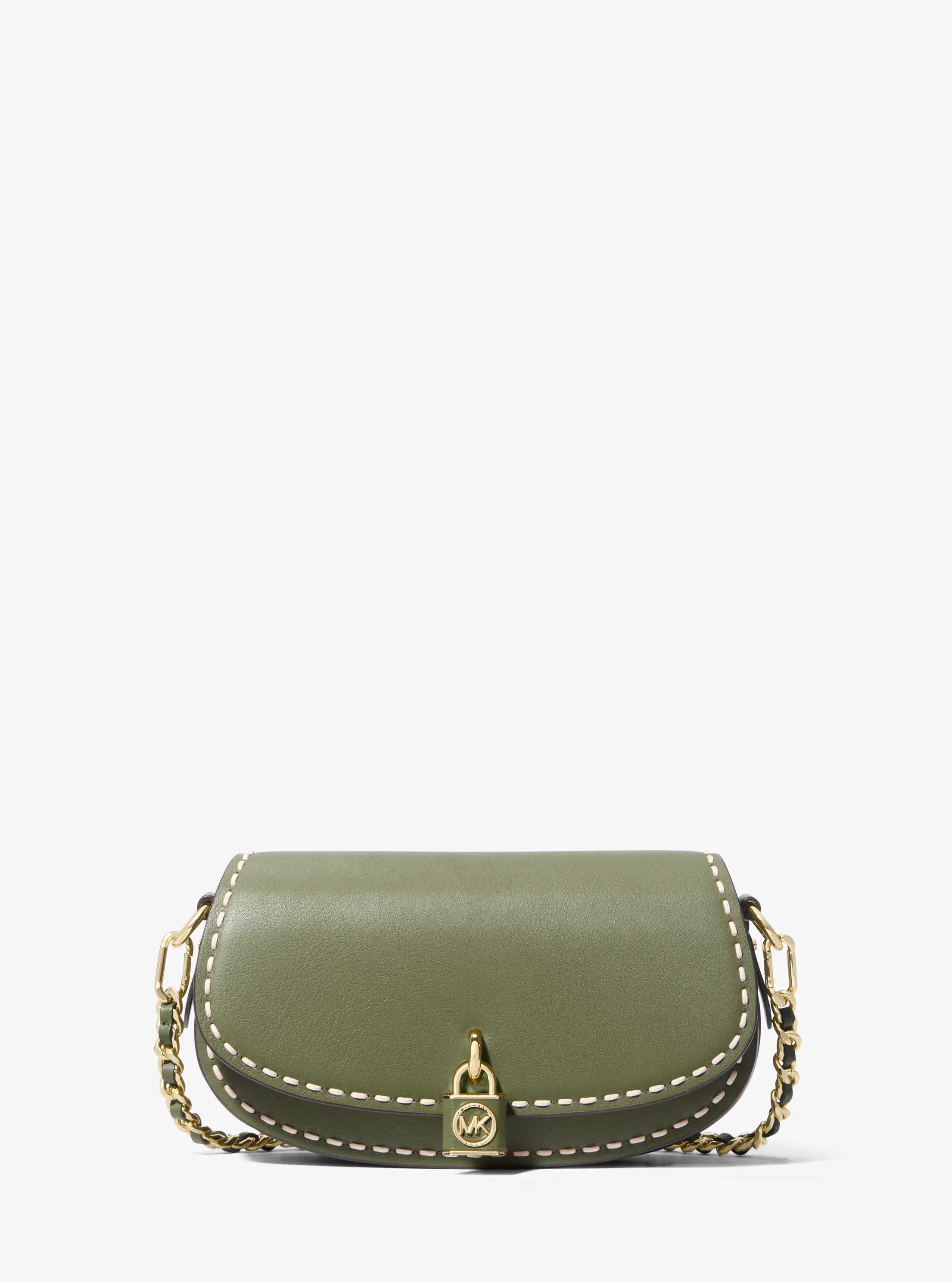 Bolso de hombro Mila peque&ntilde;o de piel cosida a mano