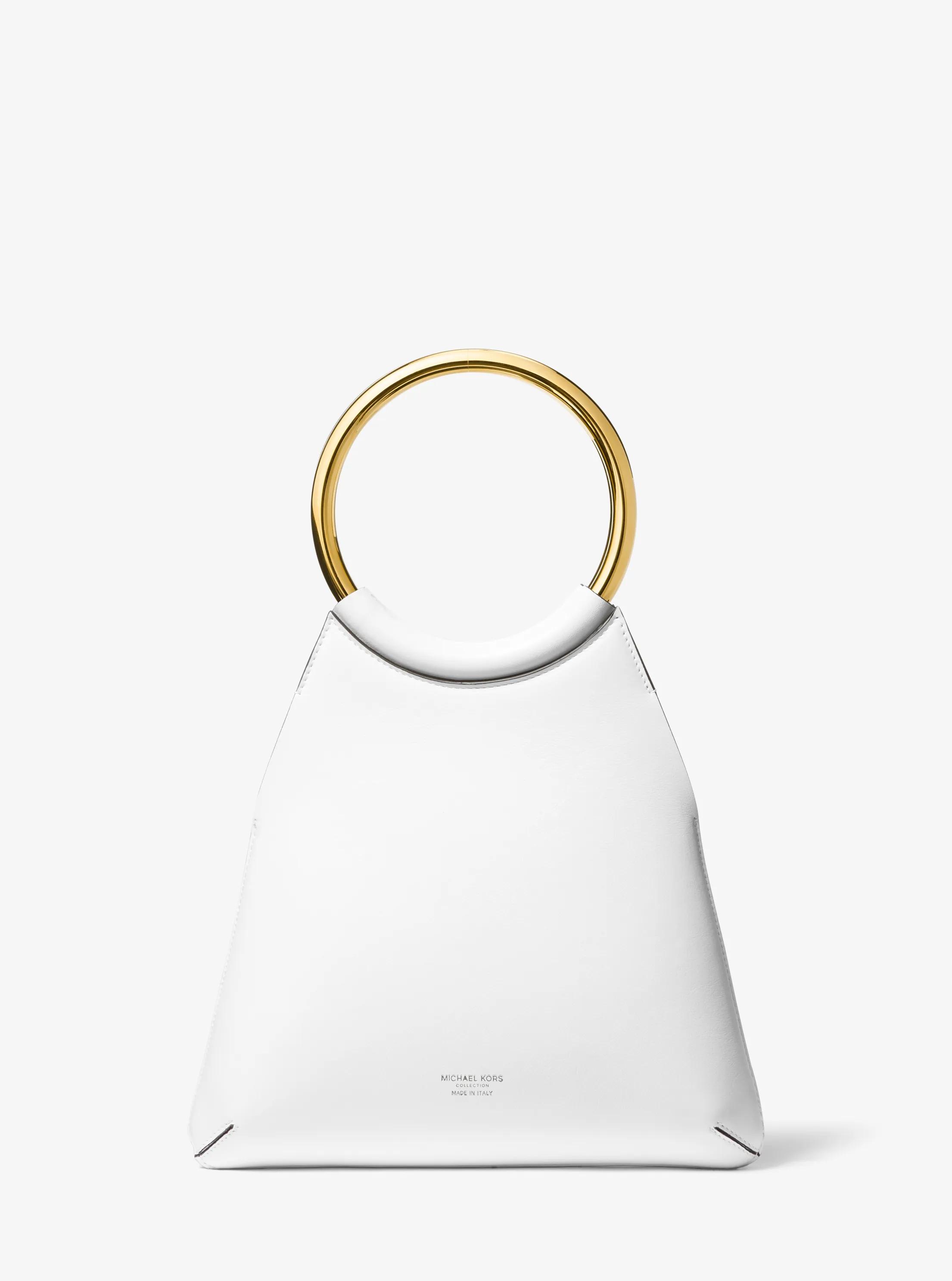 Bolso tote Ursula peque&ntilde;o de piel con aro in BLANCO INTENSO | Michael Kors