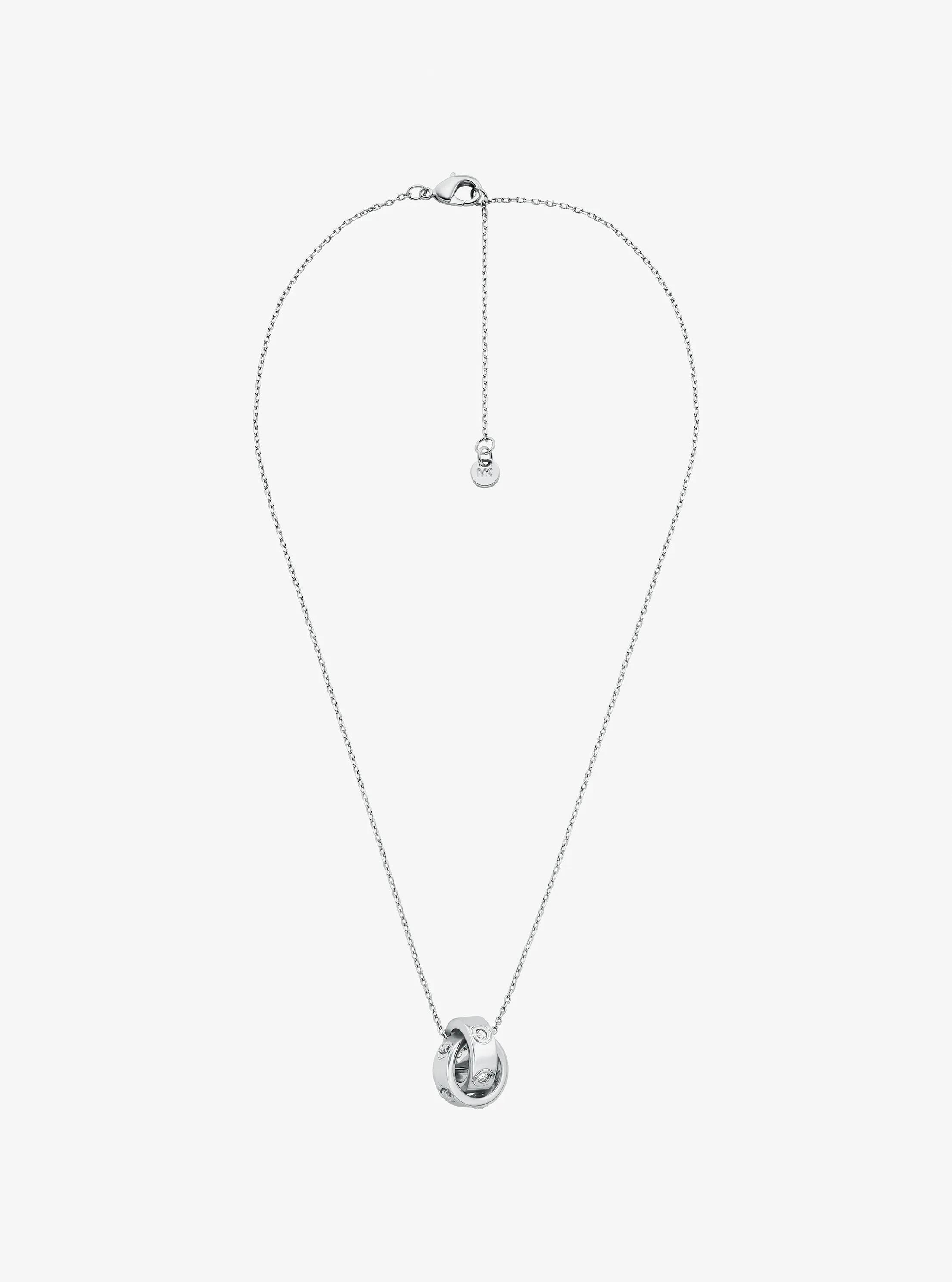 MK Collier à logo et zircones cubiques - Argent - Michael Kors
