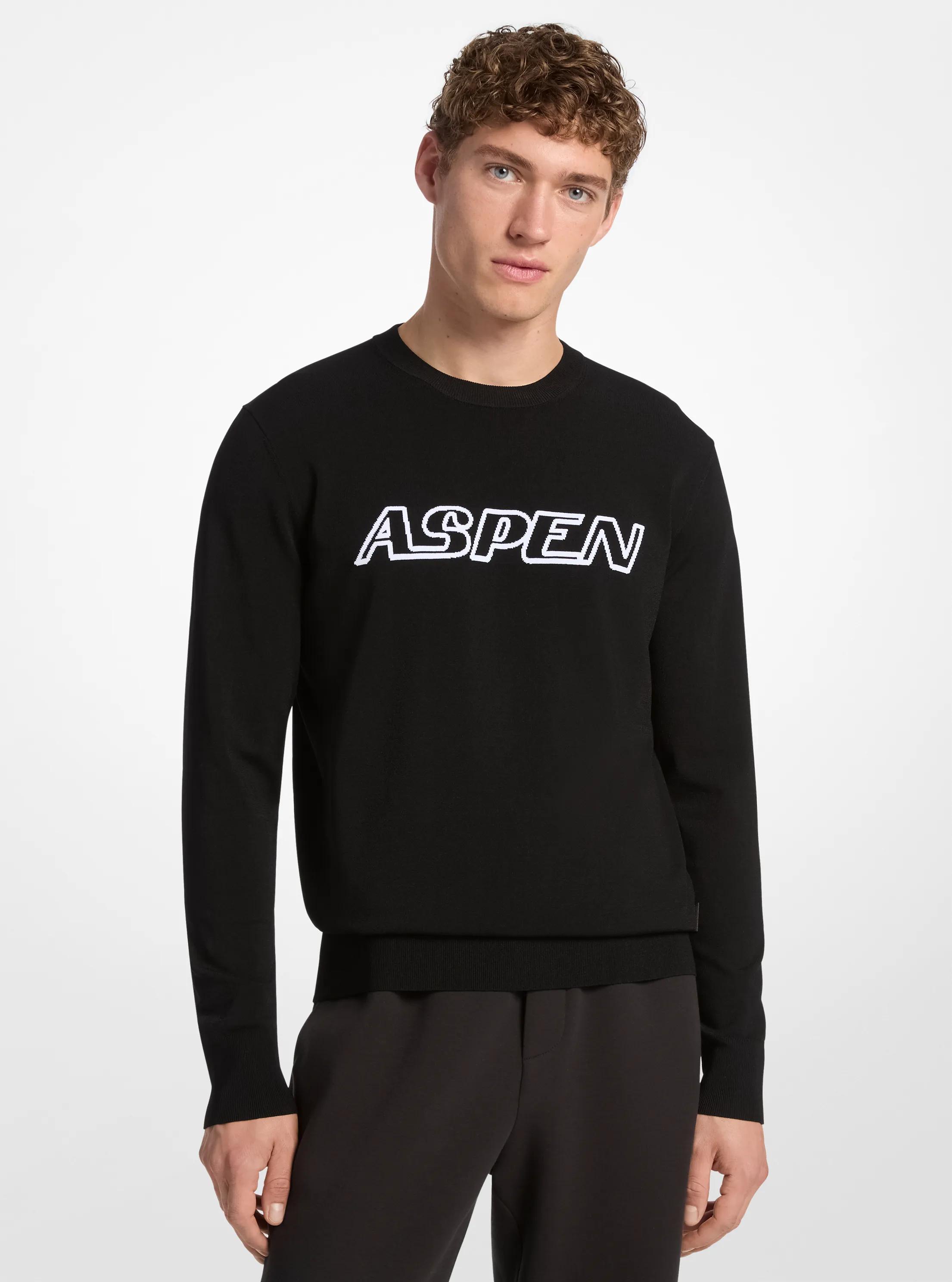Aspen Intarsia Sweater in BLACK | Michael Kors