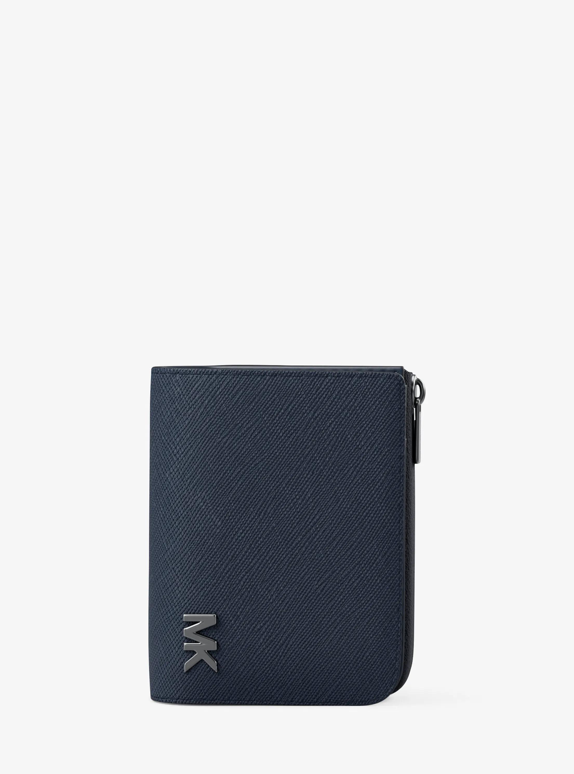 Cooper Saffiano Leather Folio Wallet in NAVY | Michael Kors