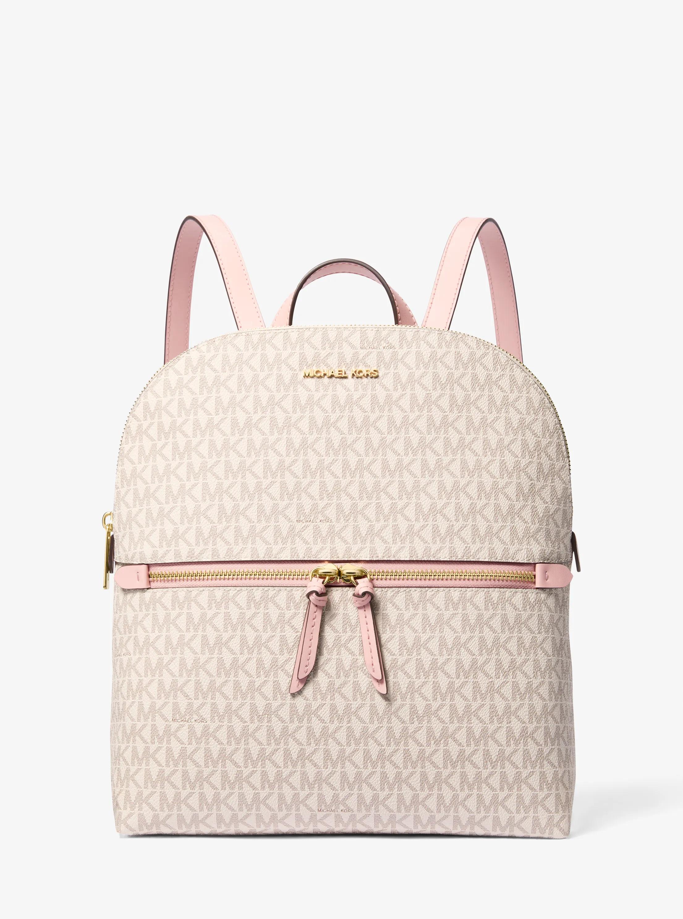 Dallas Medium Signature Logo Backpack in PWD BLSH MLT | Michael Kors