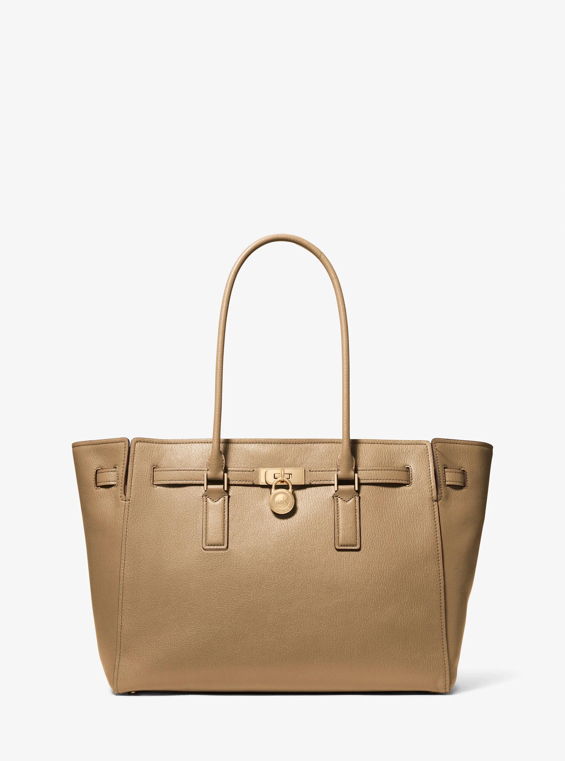 Hamilton Large Leather Tote Bag in HUSK | Michael Kors