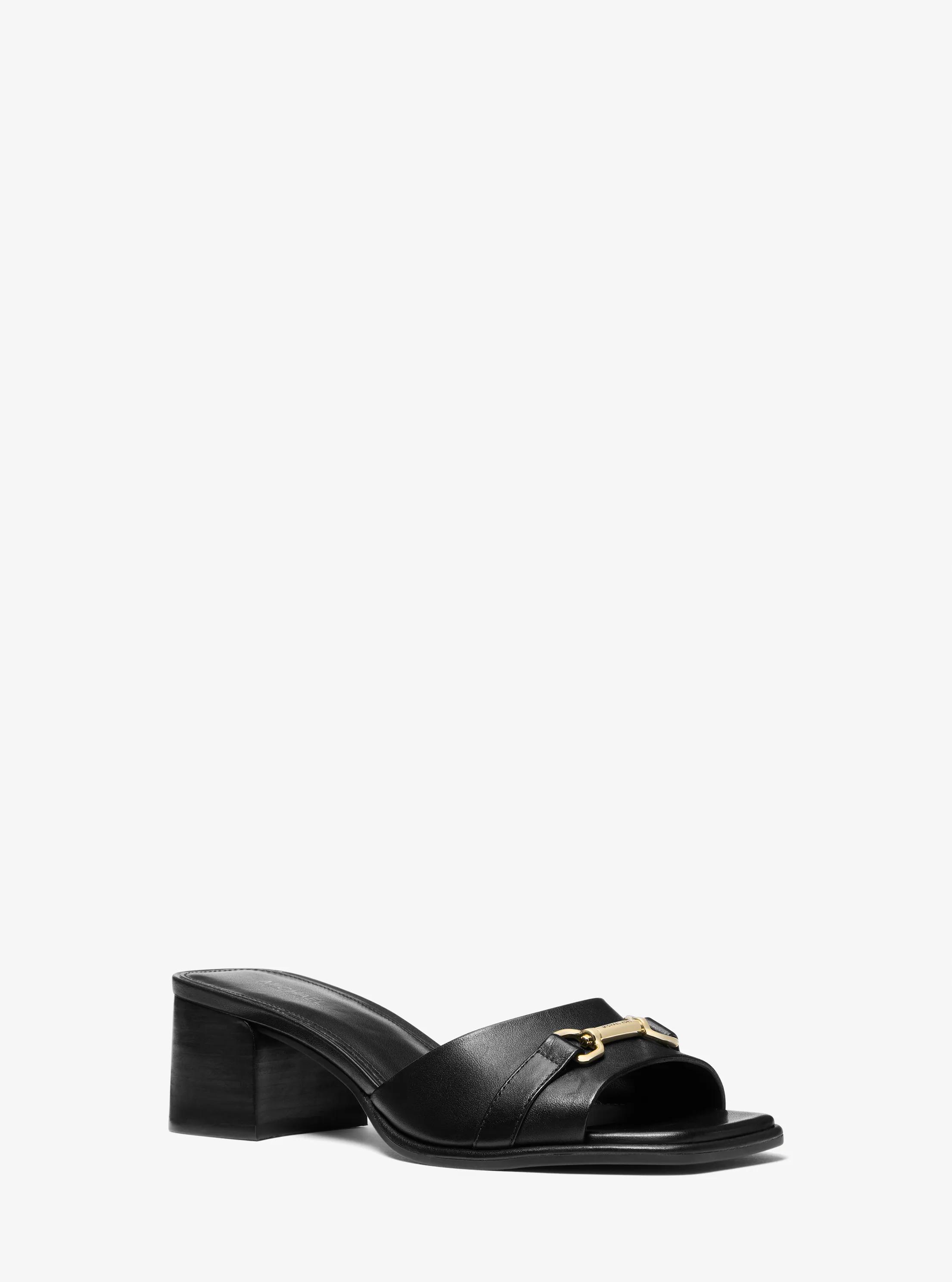 Carson Leather Mule in BLACK - Sale | Michael Kors [US]