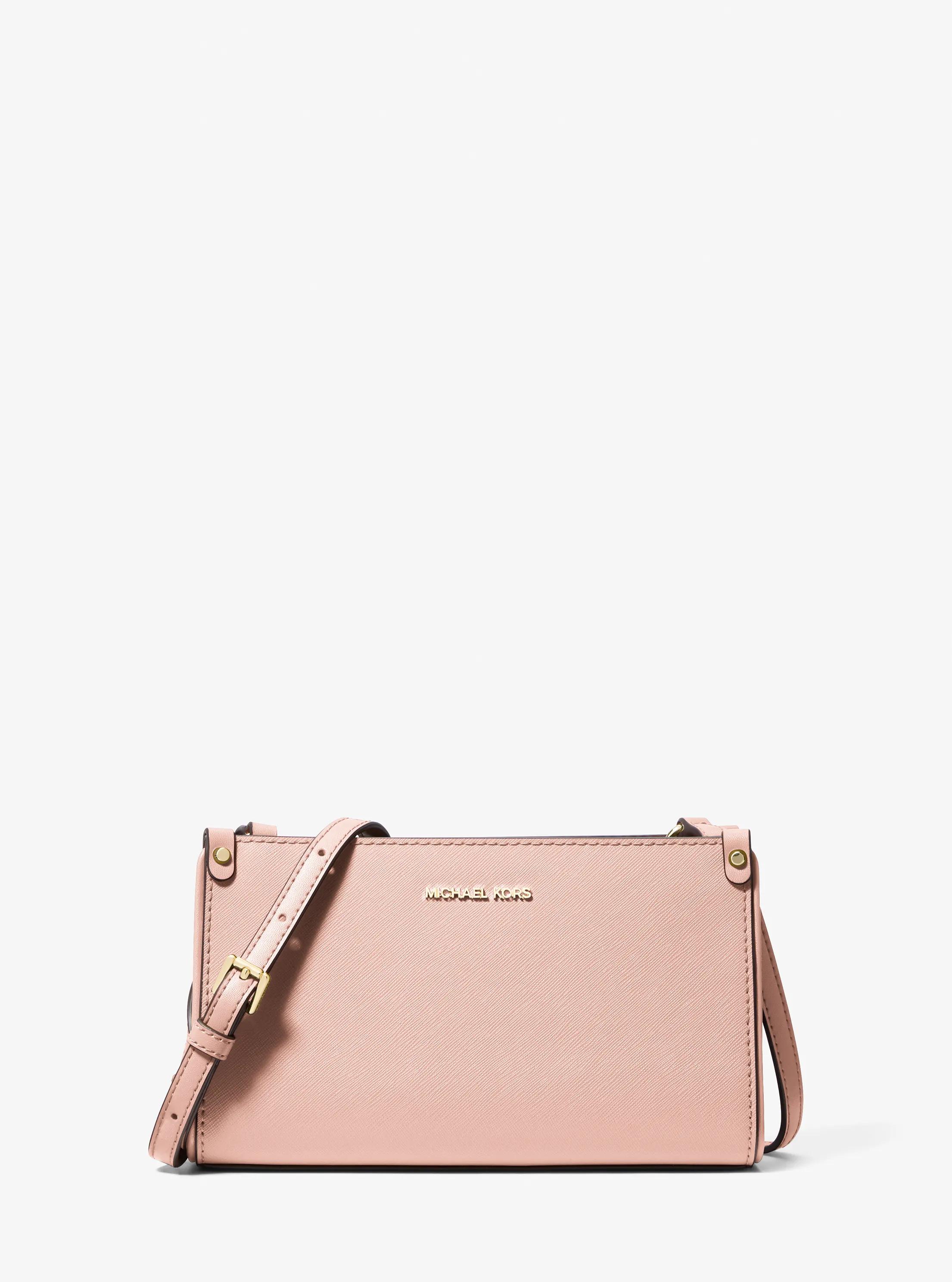 Bandolera Maple peque&ntilde;a de piel saffiano in ROSA CLARO | Michael Kors