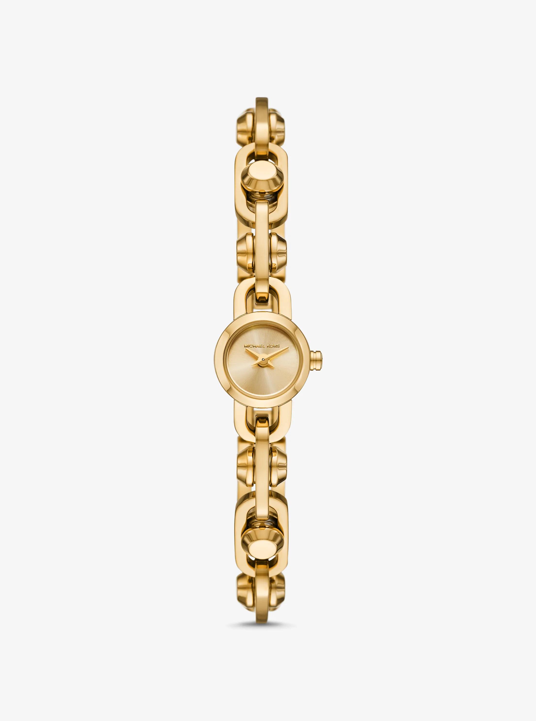 Reloj Astor mini en tono dorado con correa de eslabones in DORADO | Michael Kors
