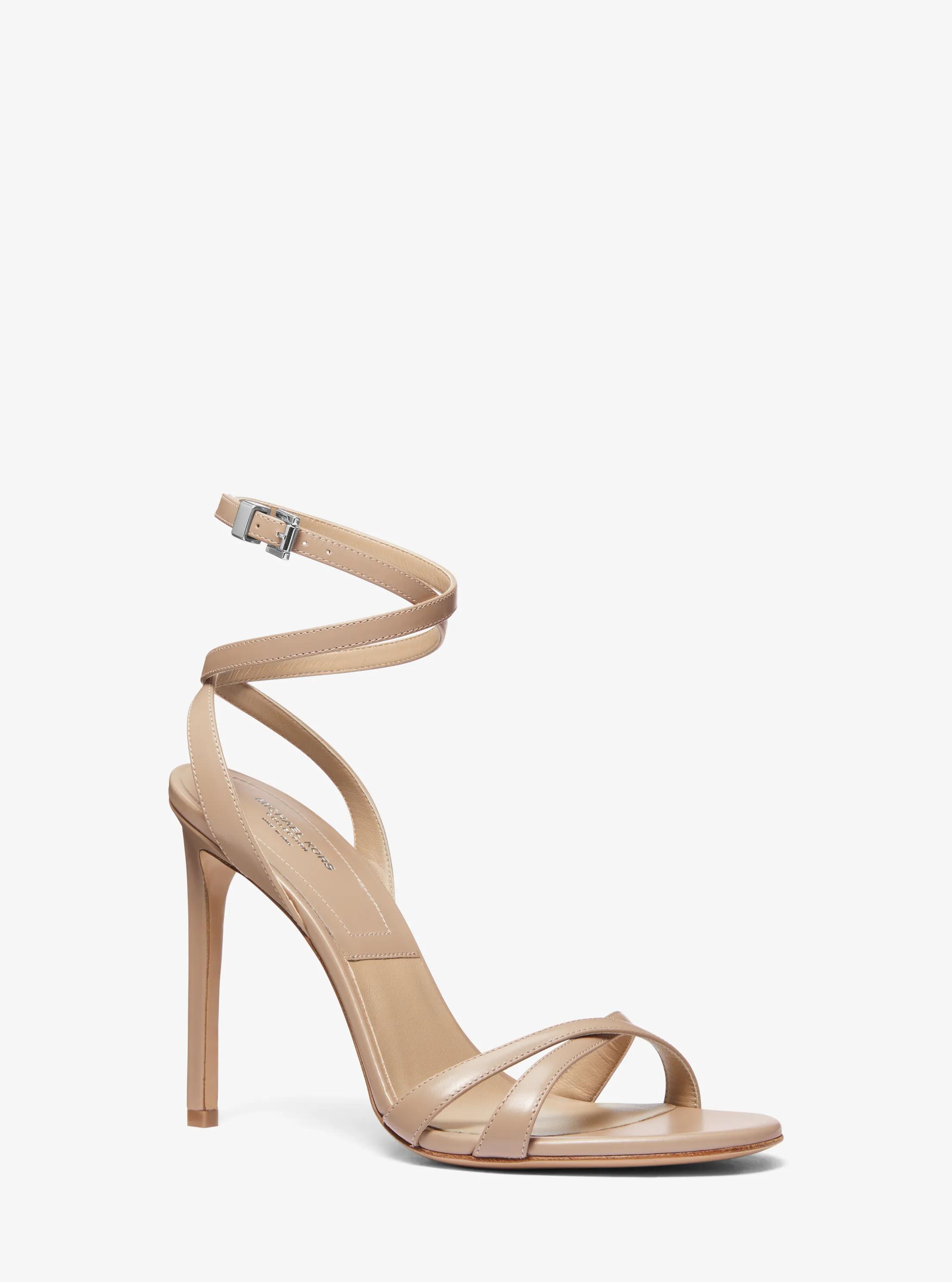 Chrissy Leather Sandal in TAUPE | Michael Kors