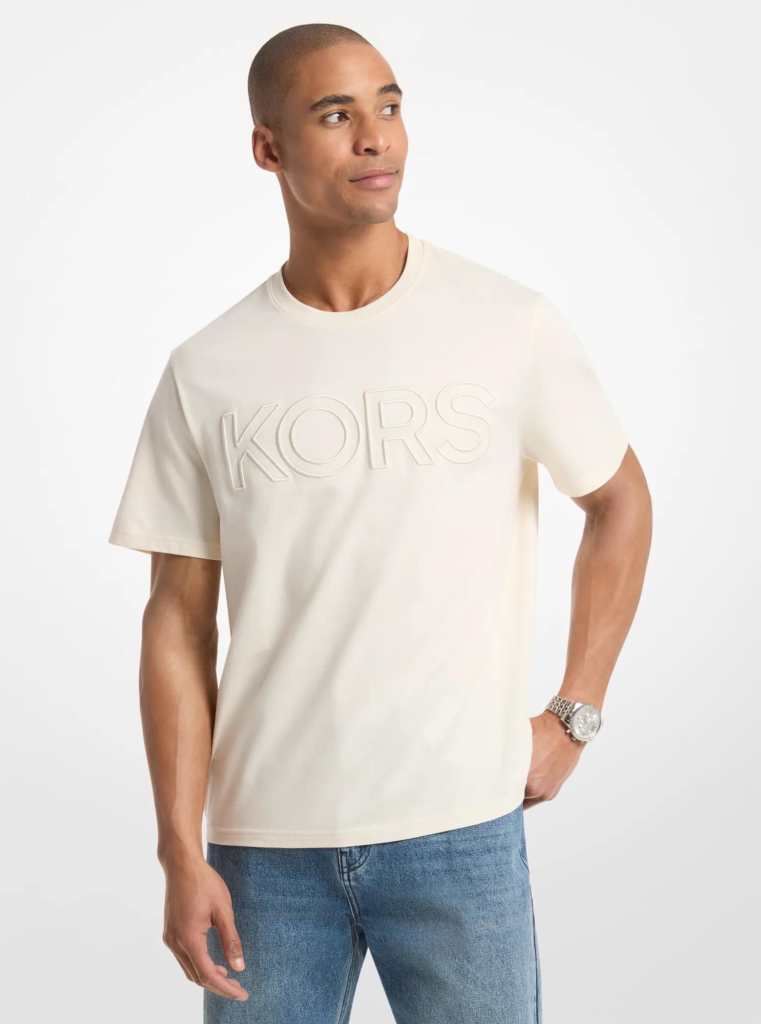KORS Cotton Jersey T-Shirt in BONE | Michael Kors