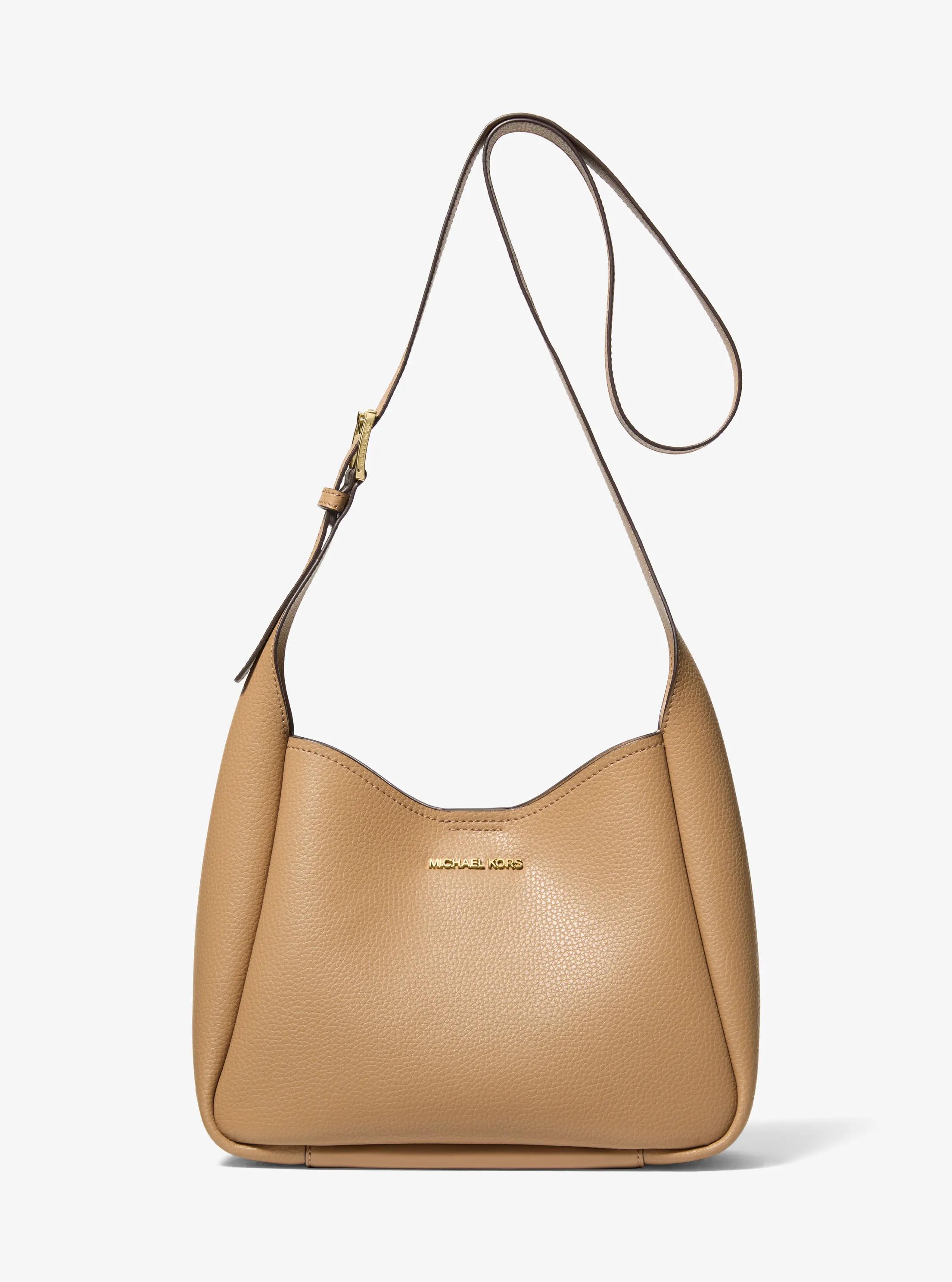 Birch Medium Pebbled Leather Messenger Bag